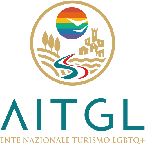 Rainbow and gold lAITGL ogo