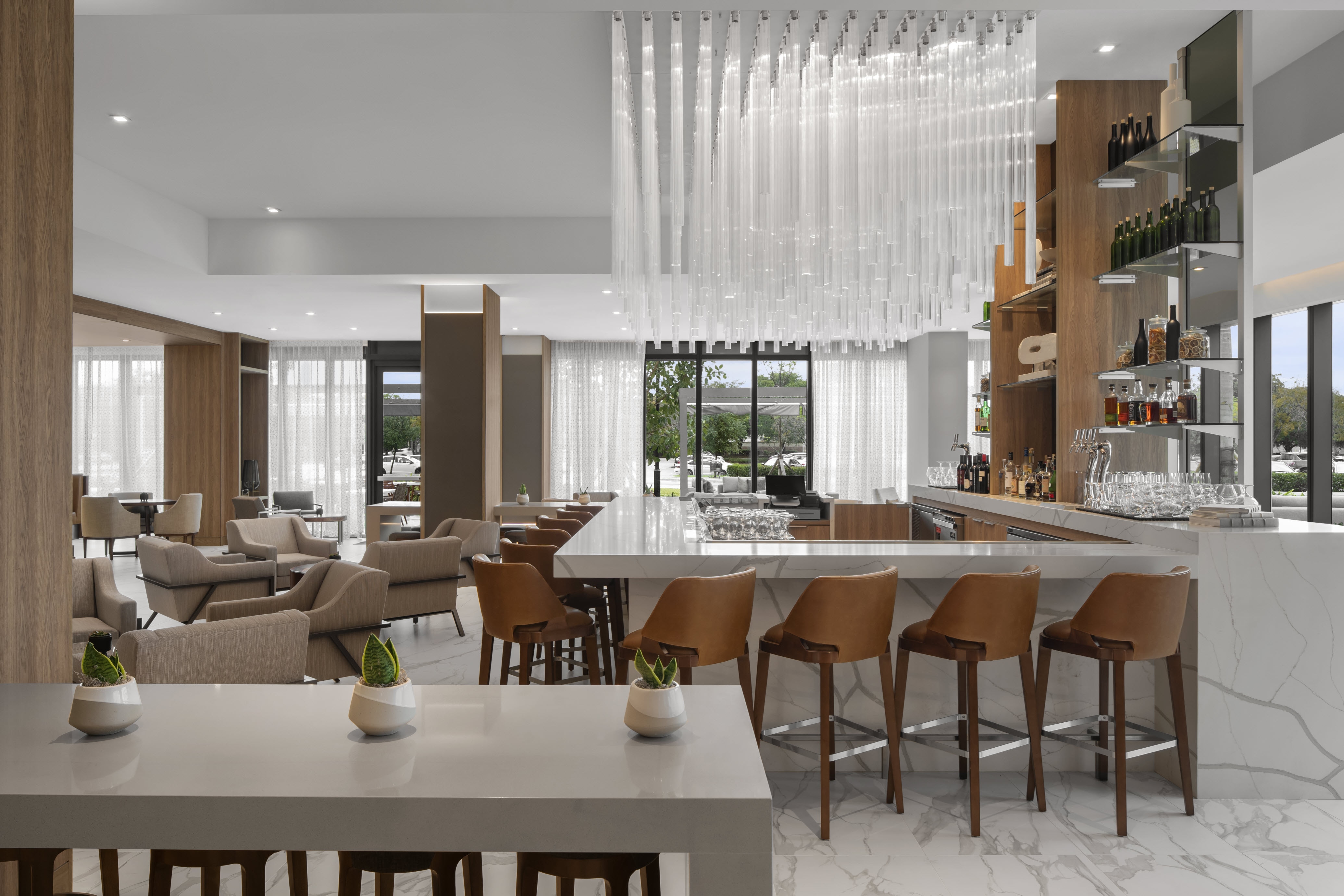 AC Lounge seating area and bar