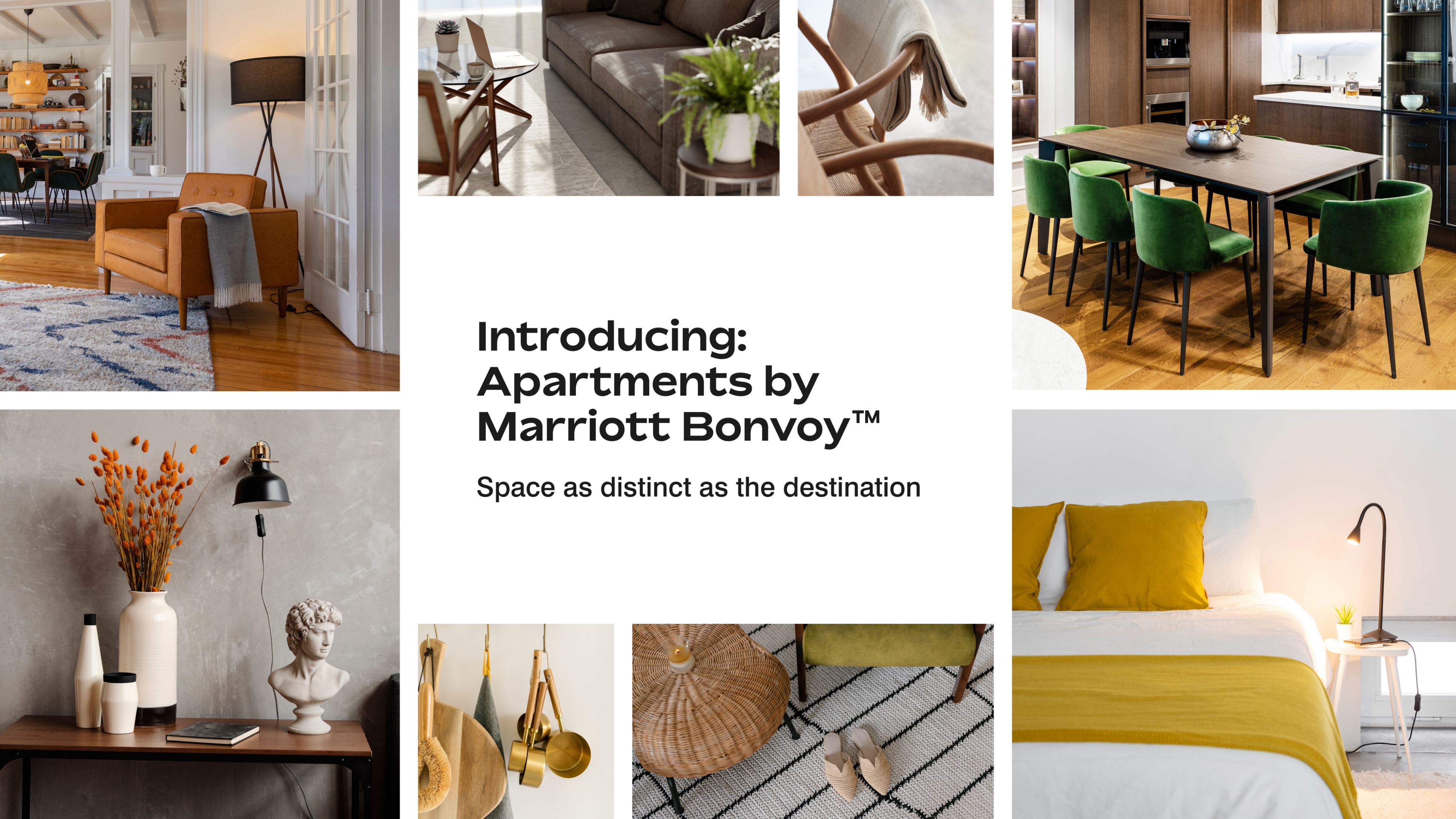 Apartments by Marriott products in a collage