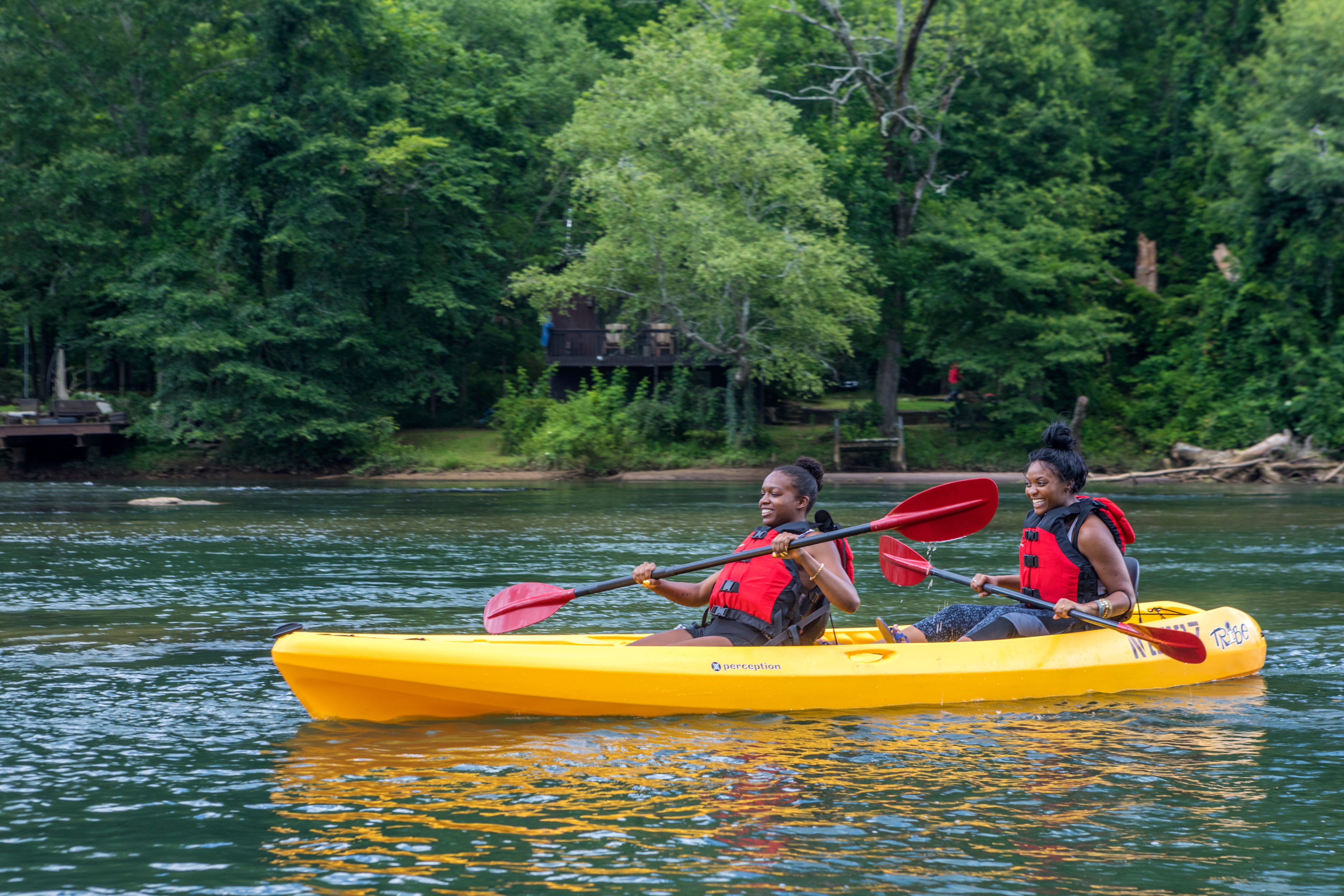 Kayaking on the River