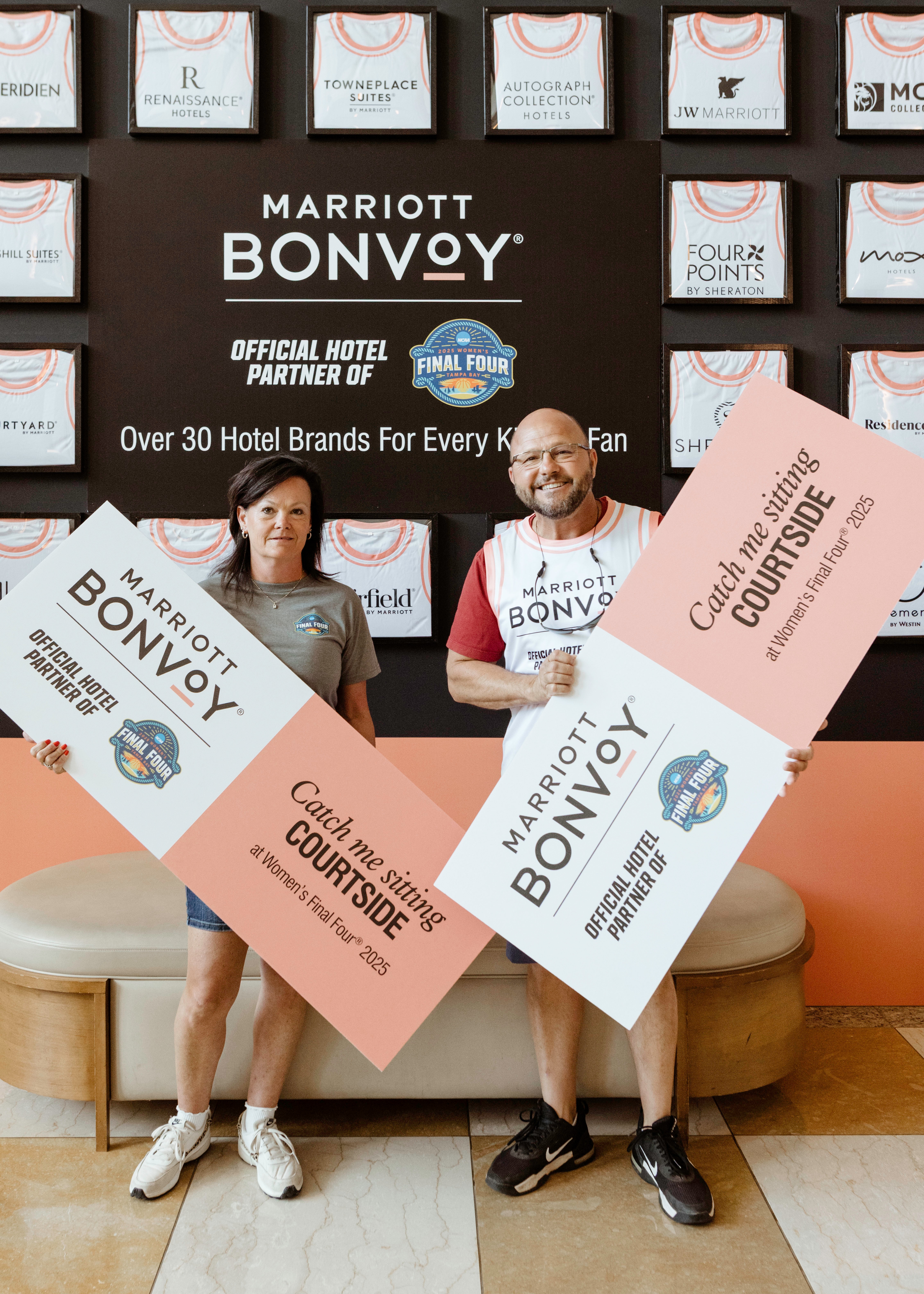 Courtside seat ticket winners by Marriott Jerseys