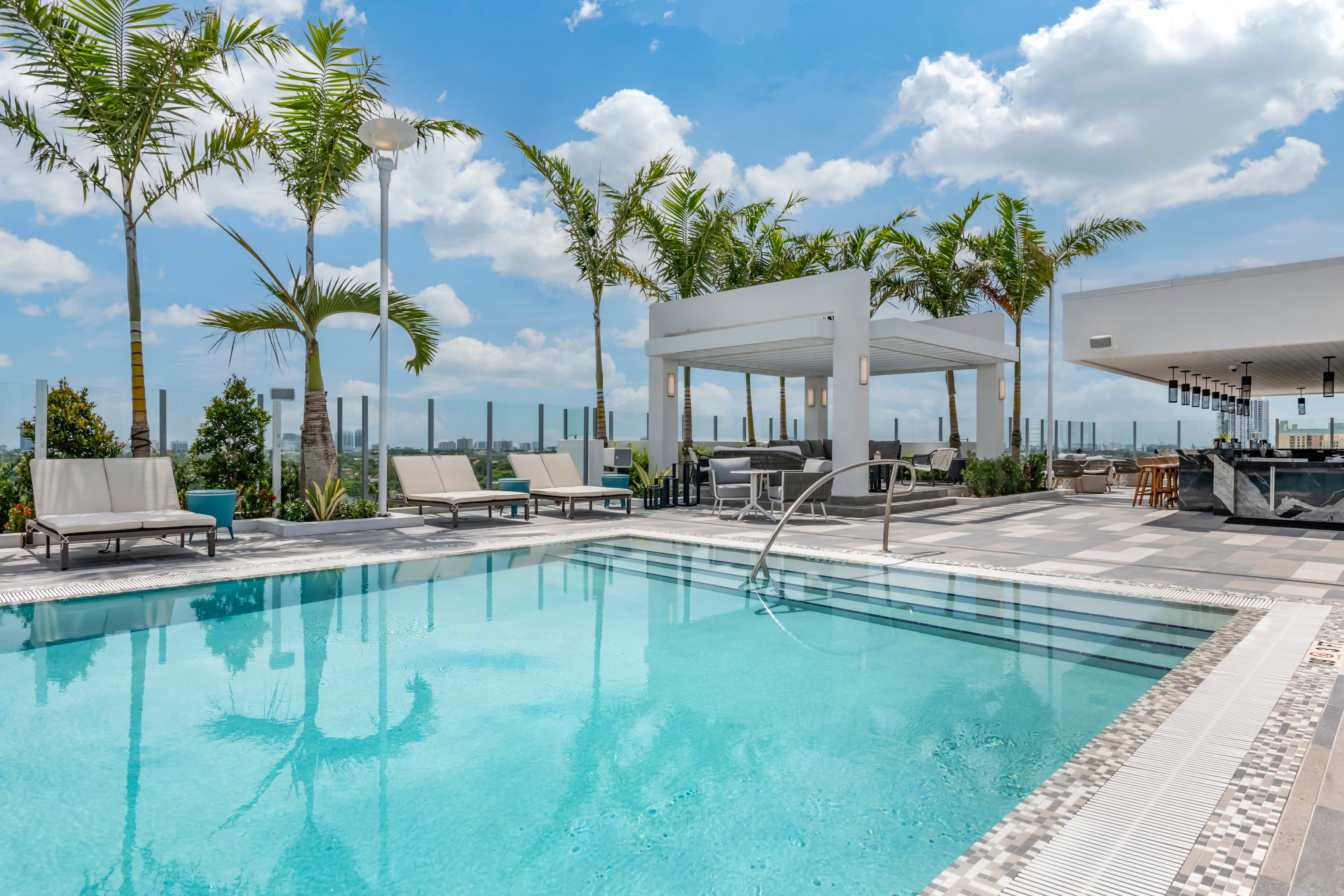 Outdoor rooftop pool