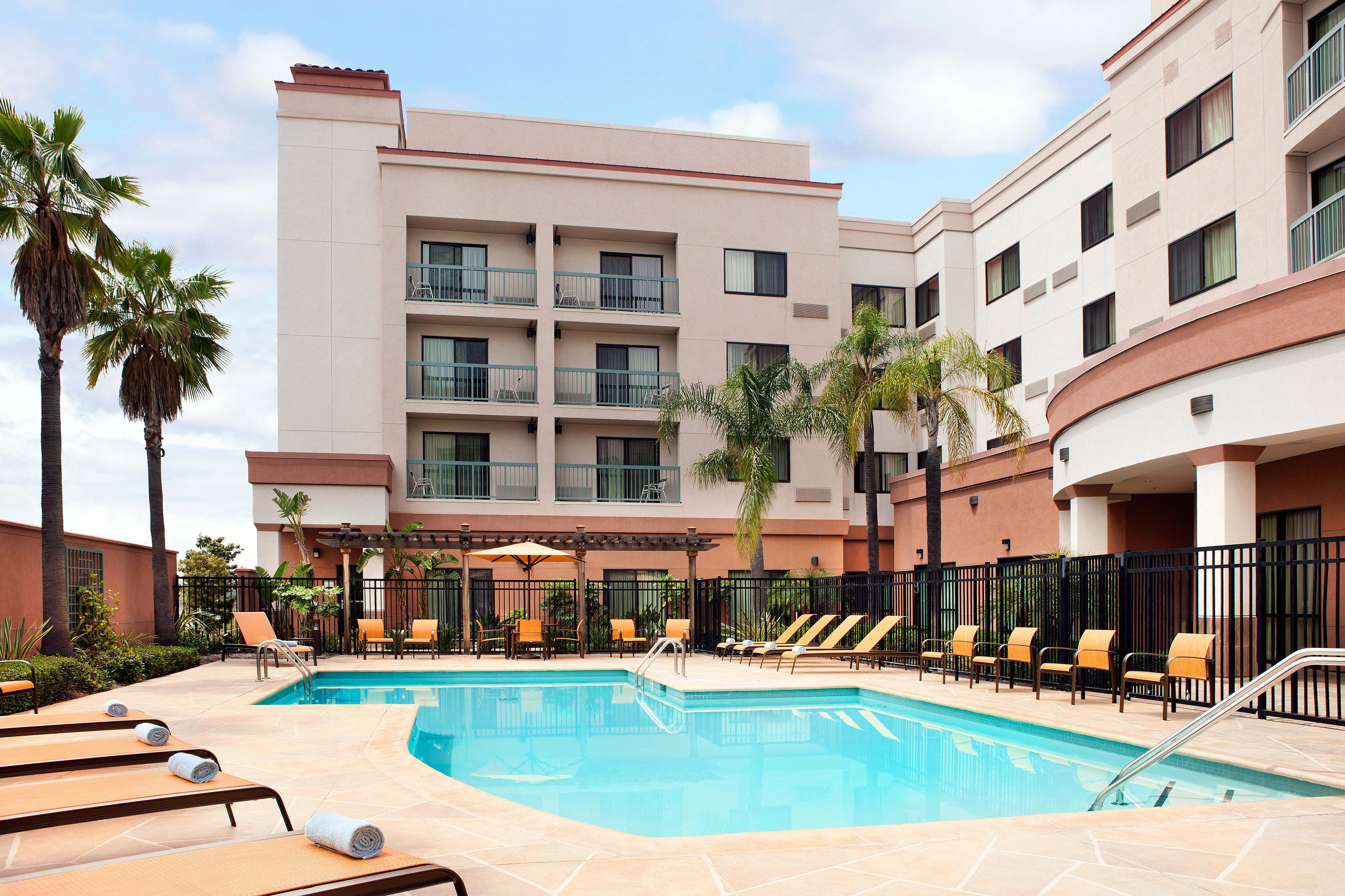 Hotel pool area