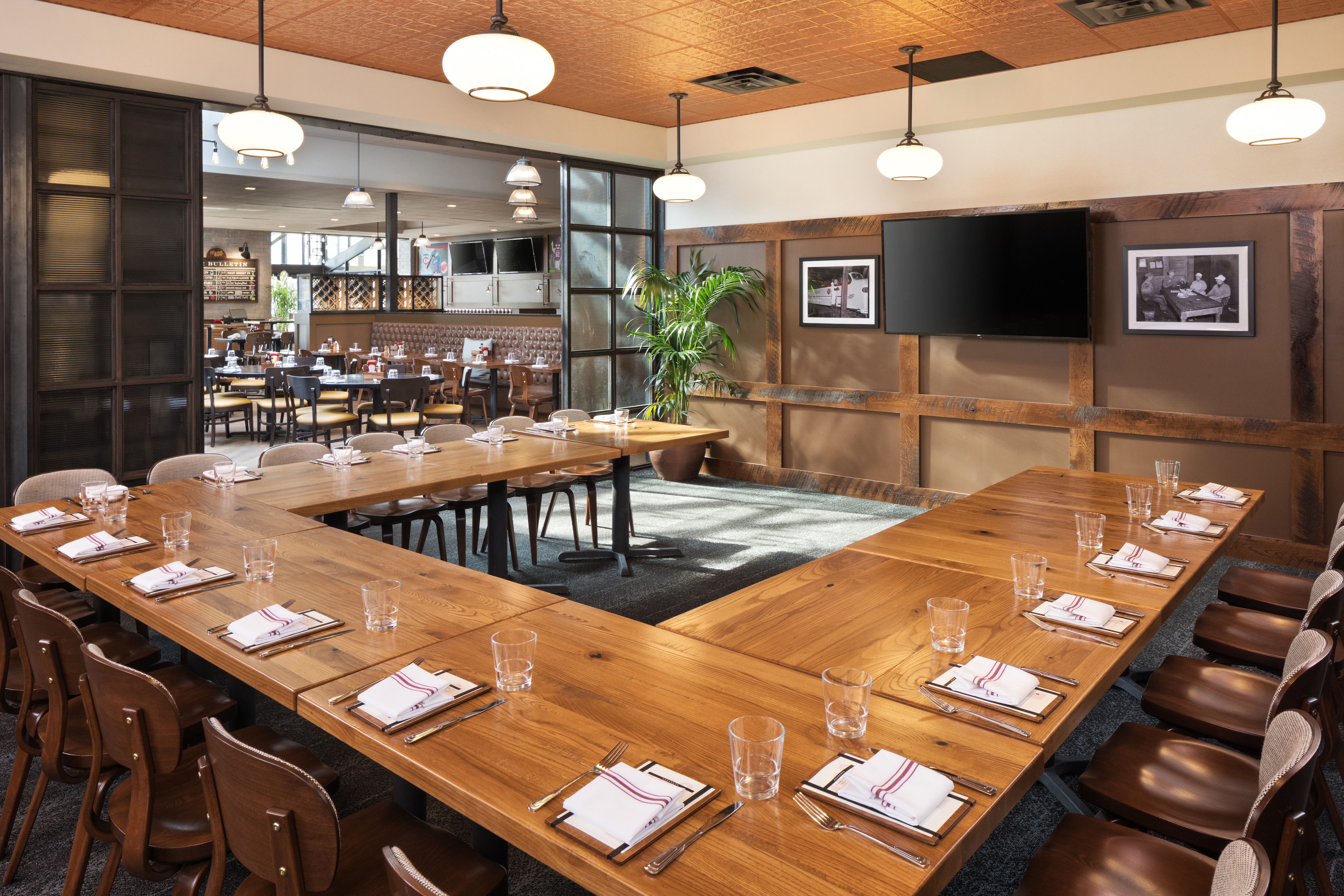 Private dining room with TV