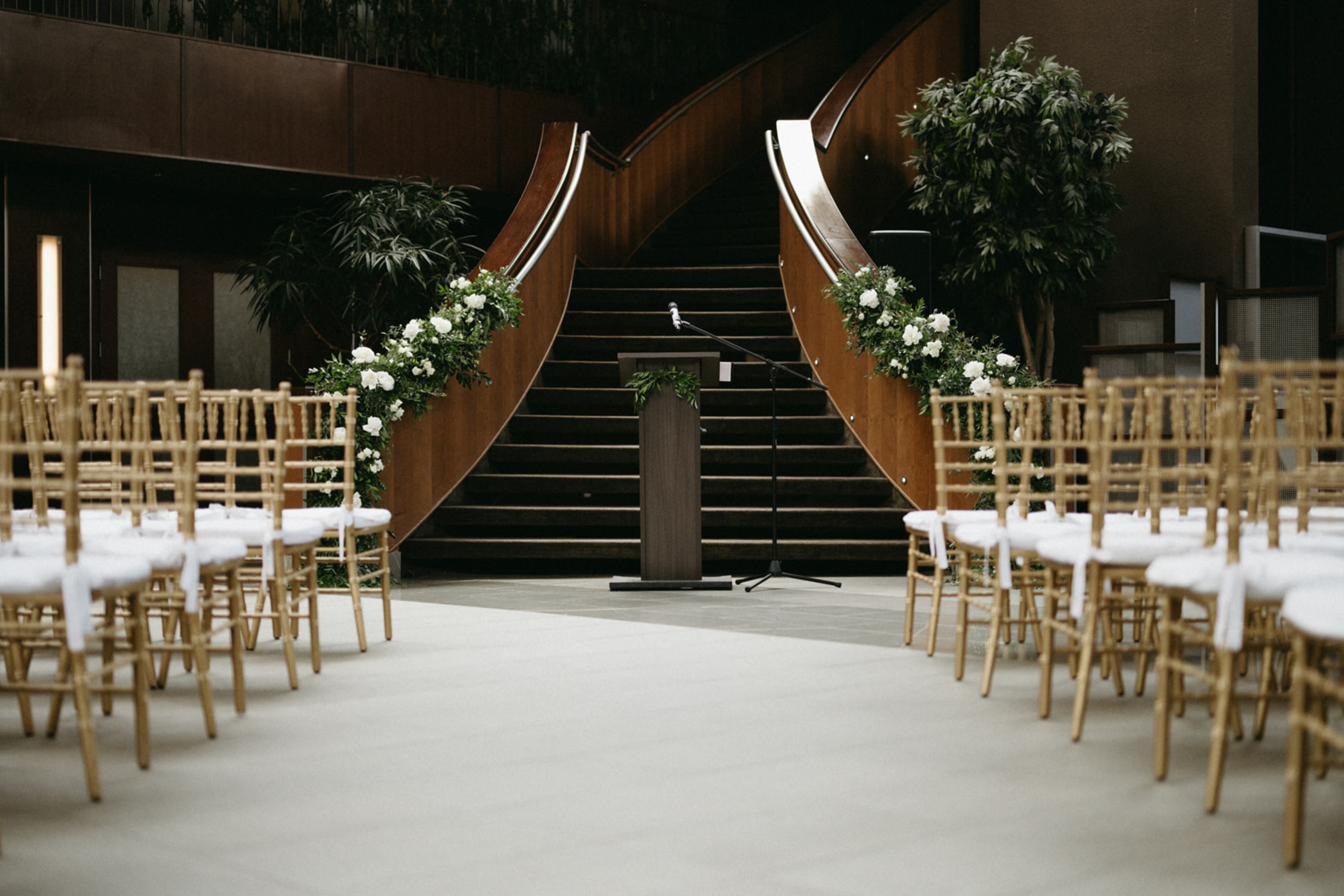 Wedding venue set up