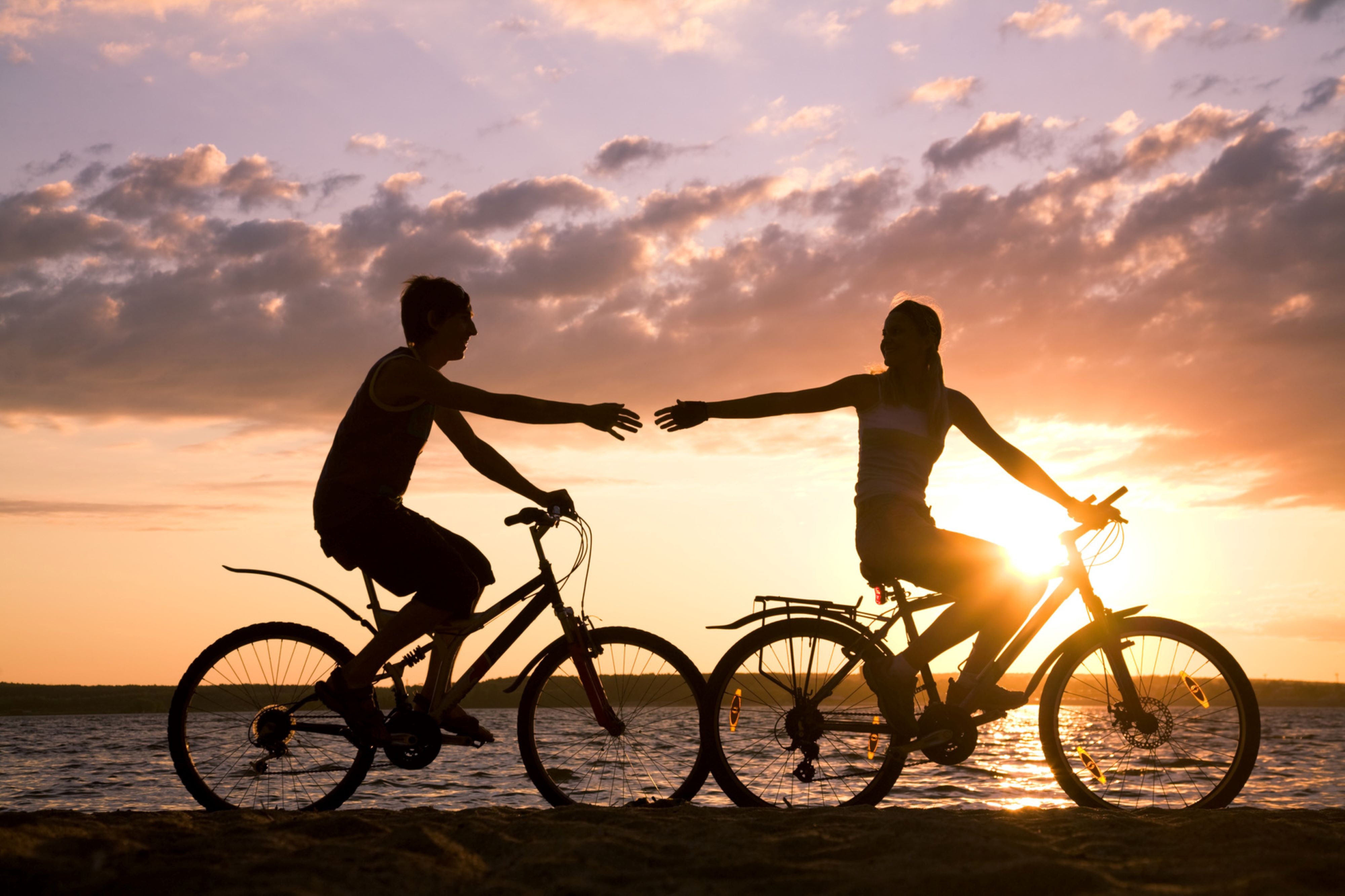 Bike ride along the beach