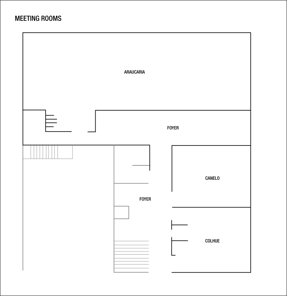 Plantas da sala de reuniões