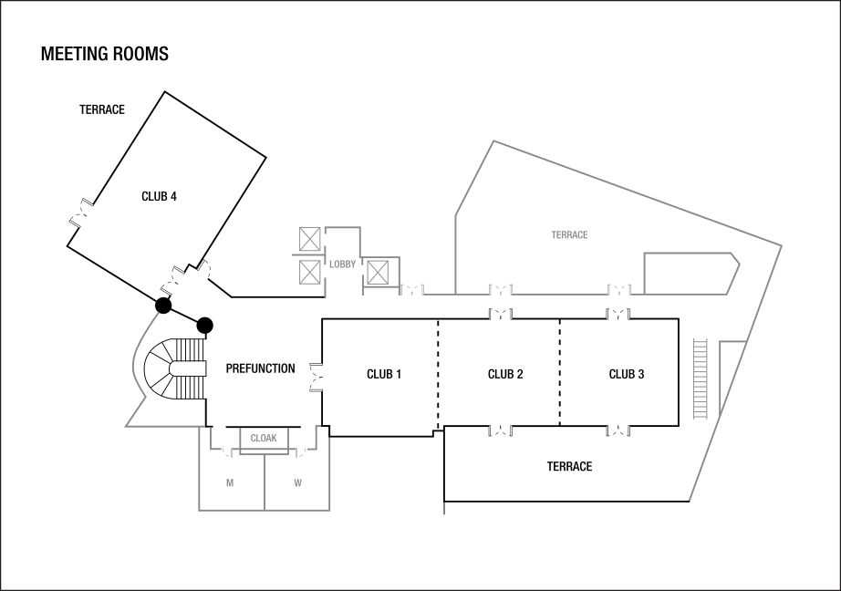 مخططات طابق قاعة الاجتماعات