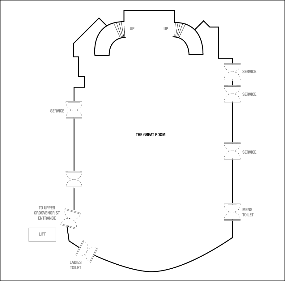 مخططات طابق قاعة الاجتماعات