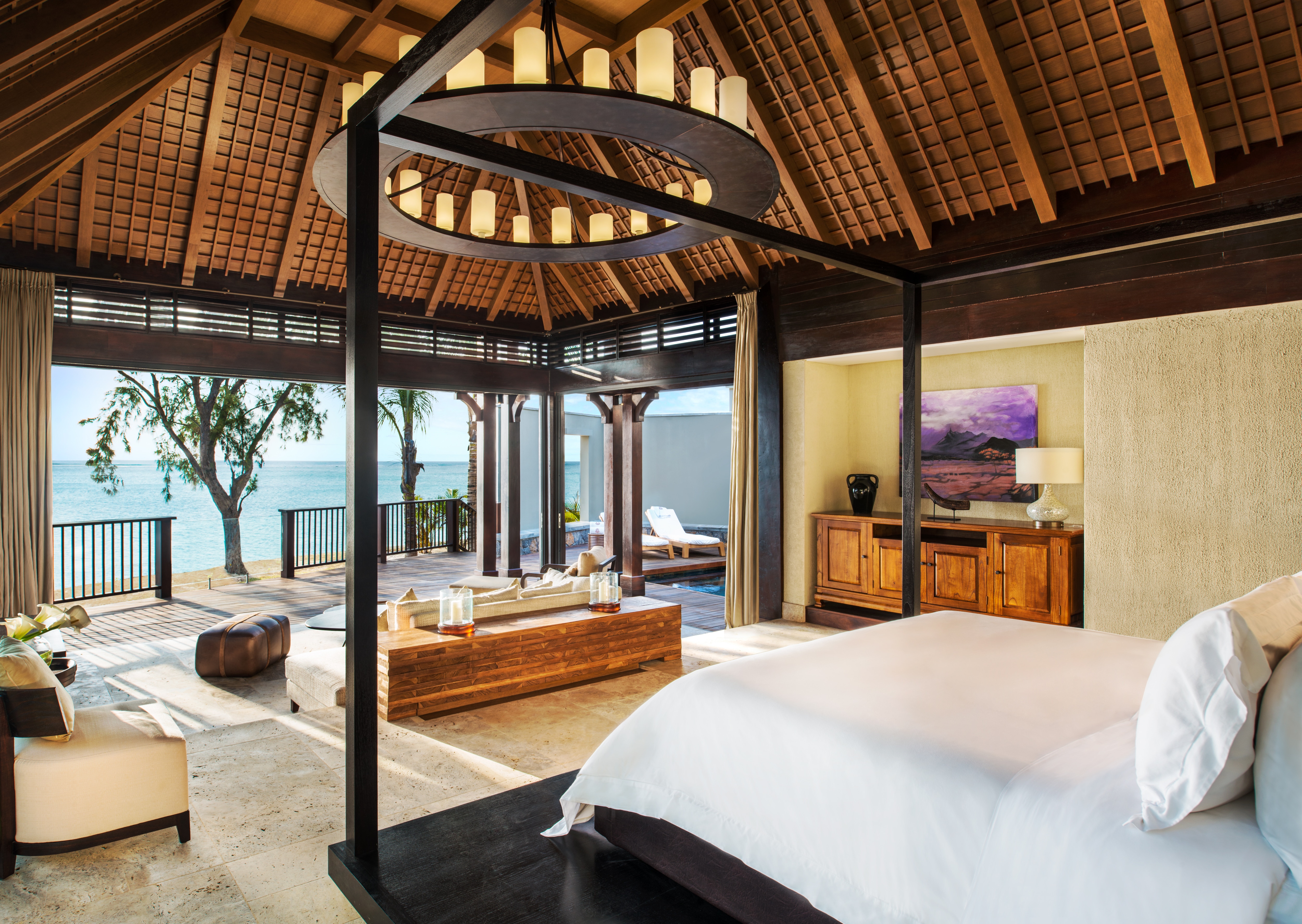 Villa bedroom with ocean view