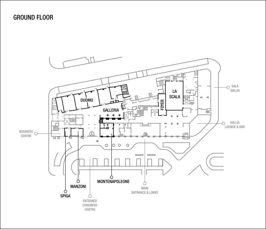 Sale riunioni ed eventi: planimetrie