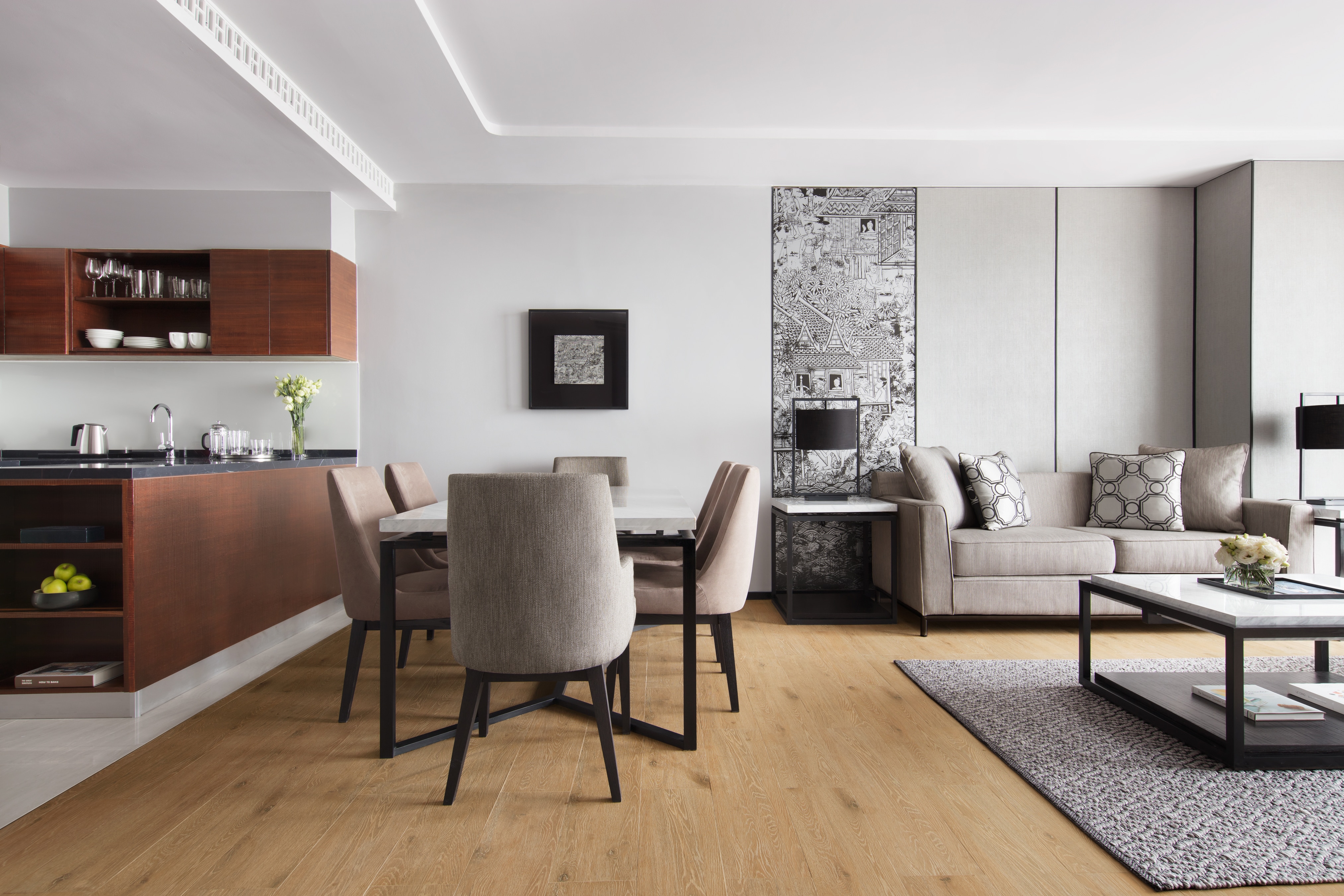 Kitchen and Living room - Three Bedroom