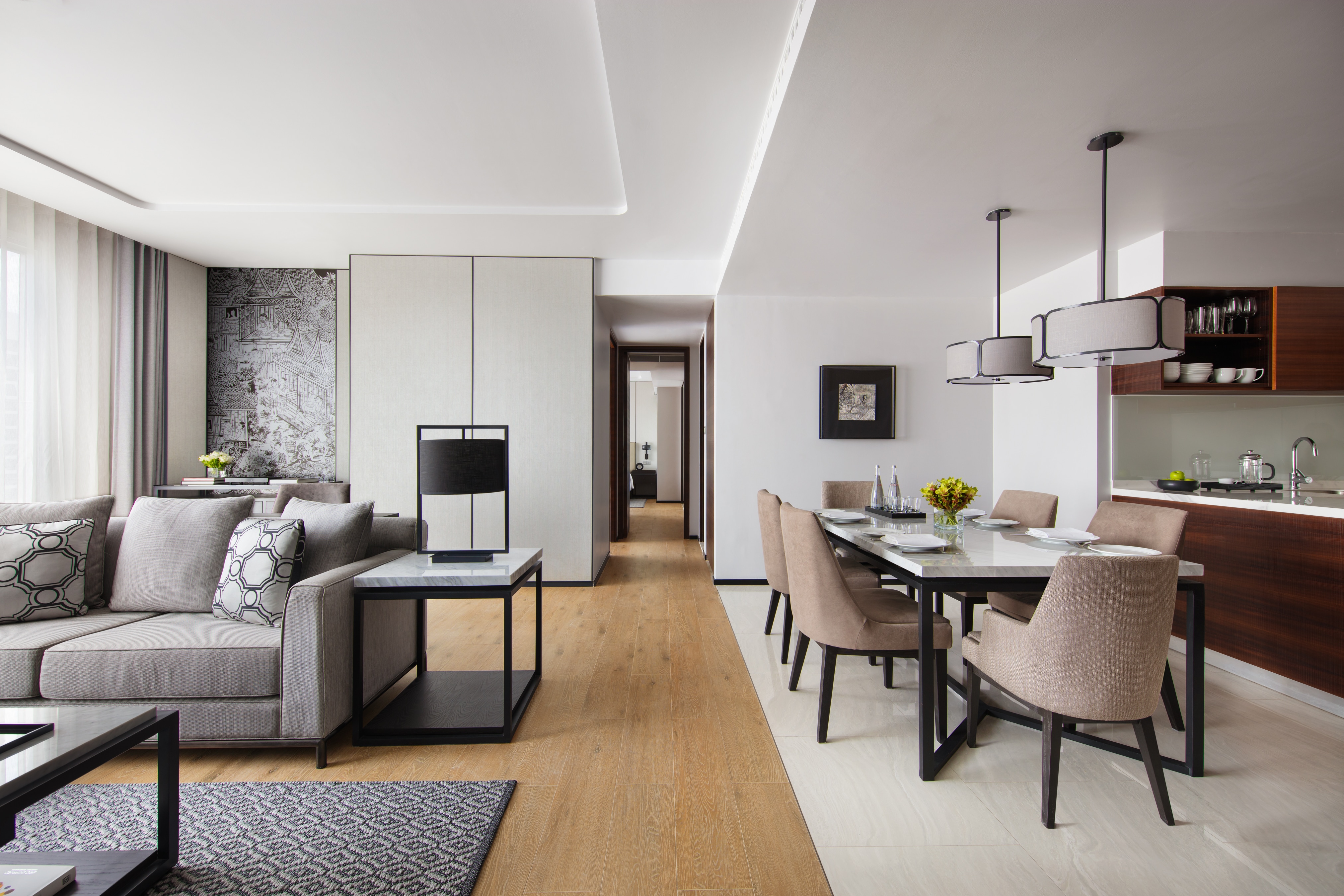 Kitchen and Living area - Residential suite