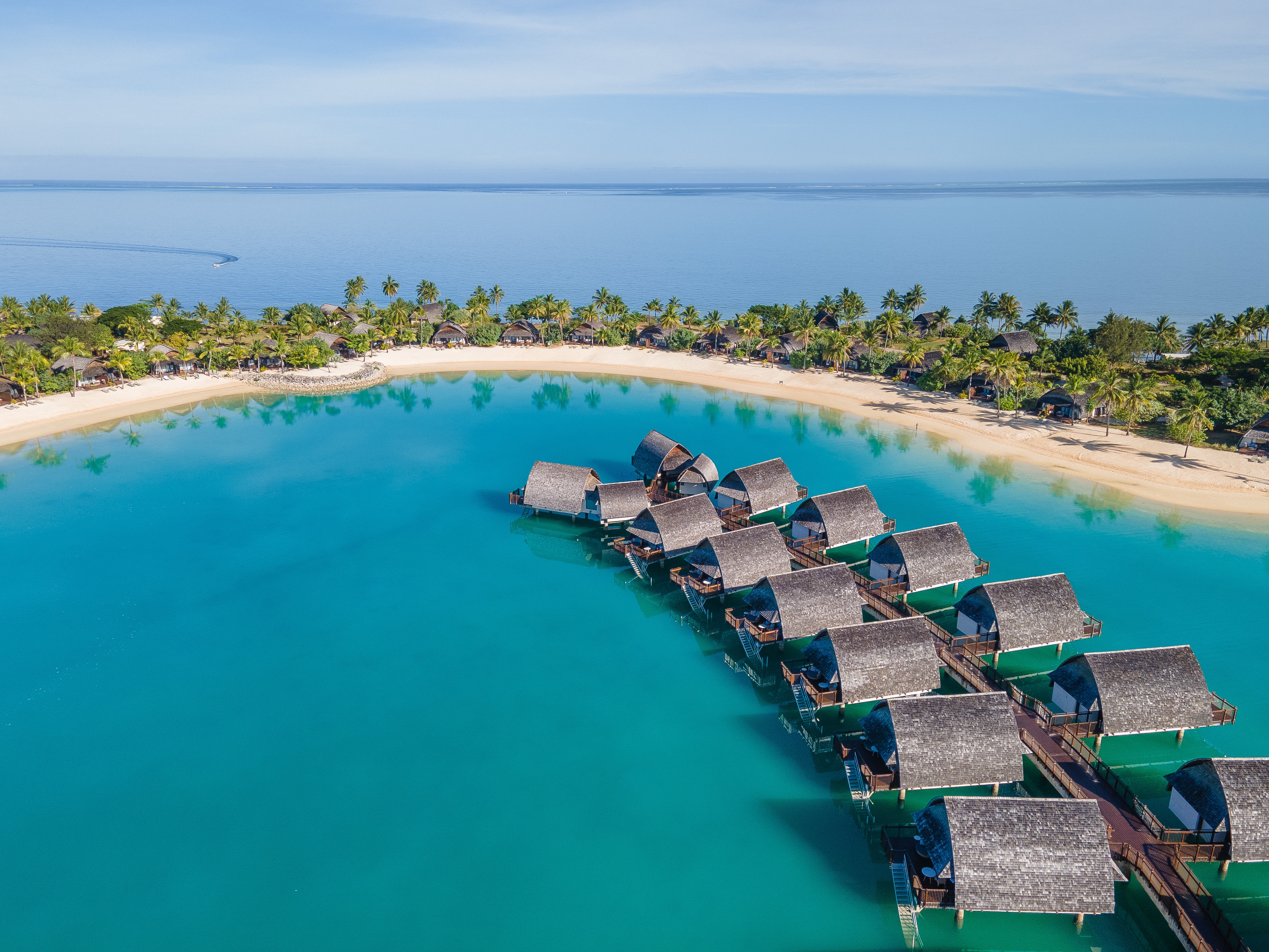 Adults only Overwater Bures at Fiji Resort