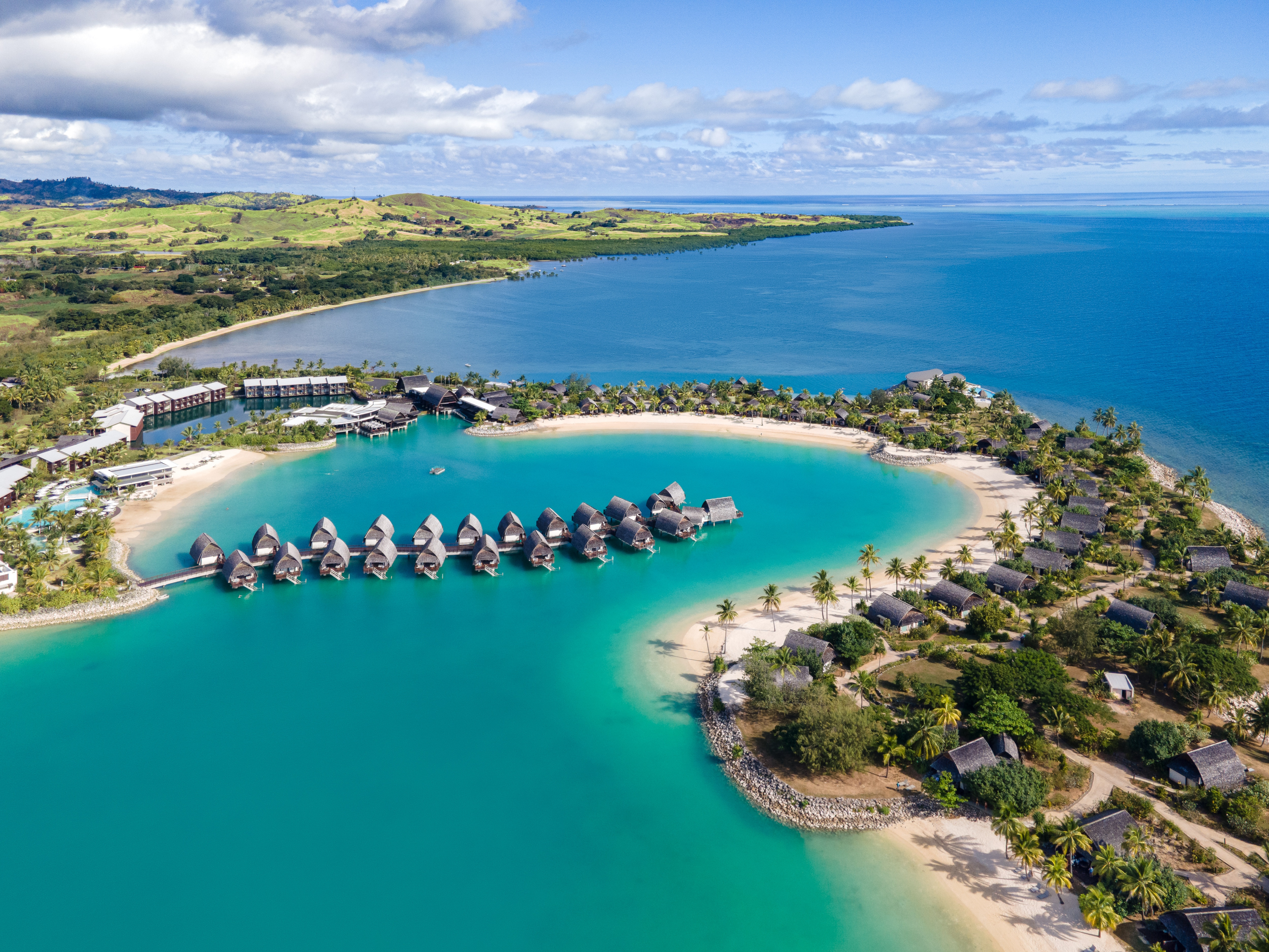 Aerial View of Fiji Marriott Resort Momi Bay