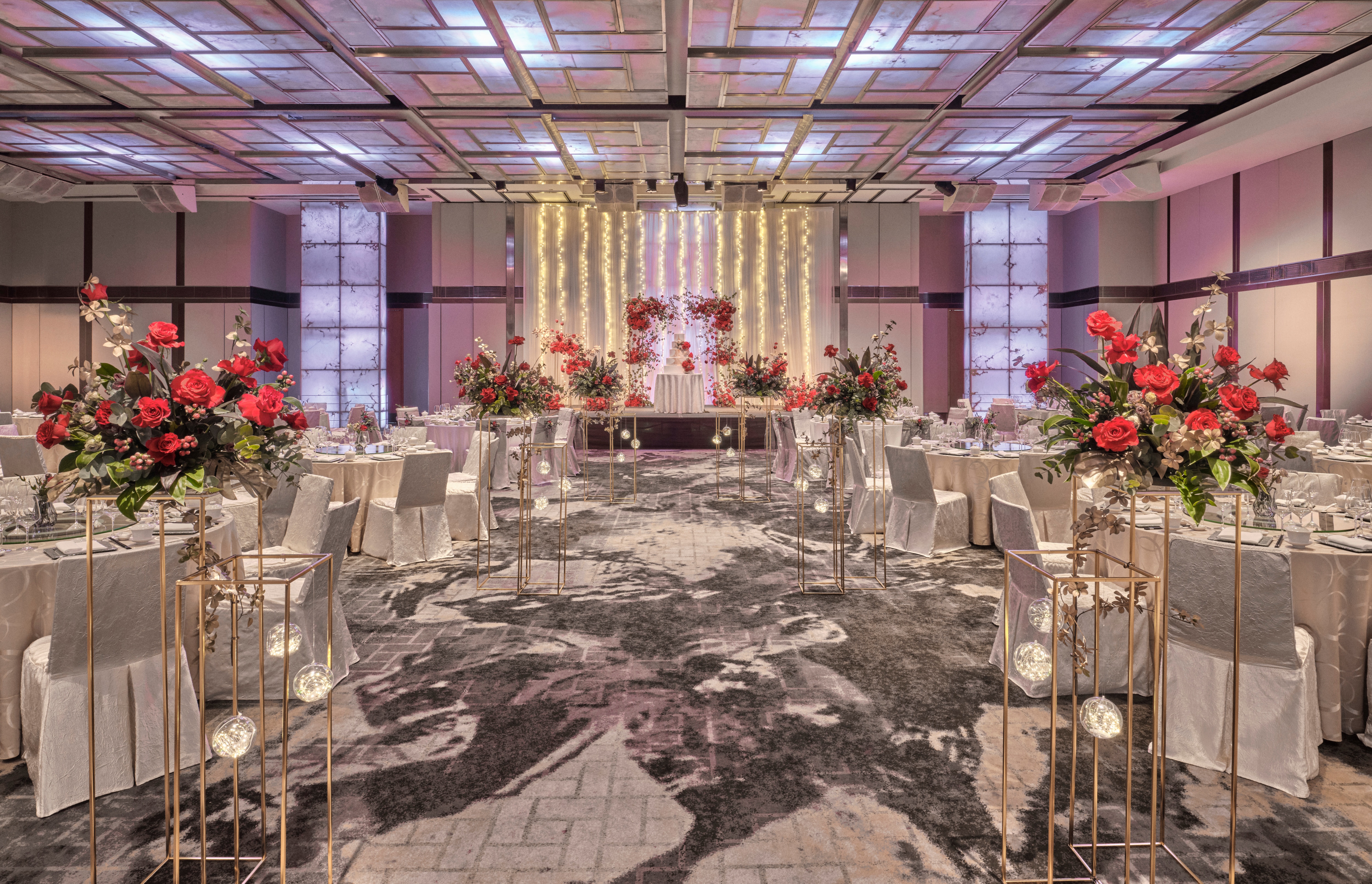 Wedding Buffet Table with Florals