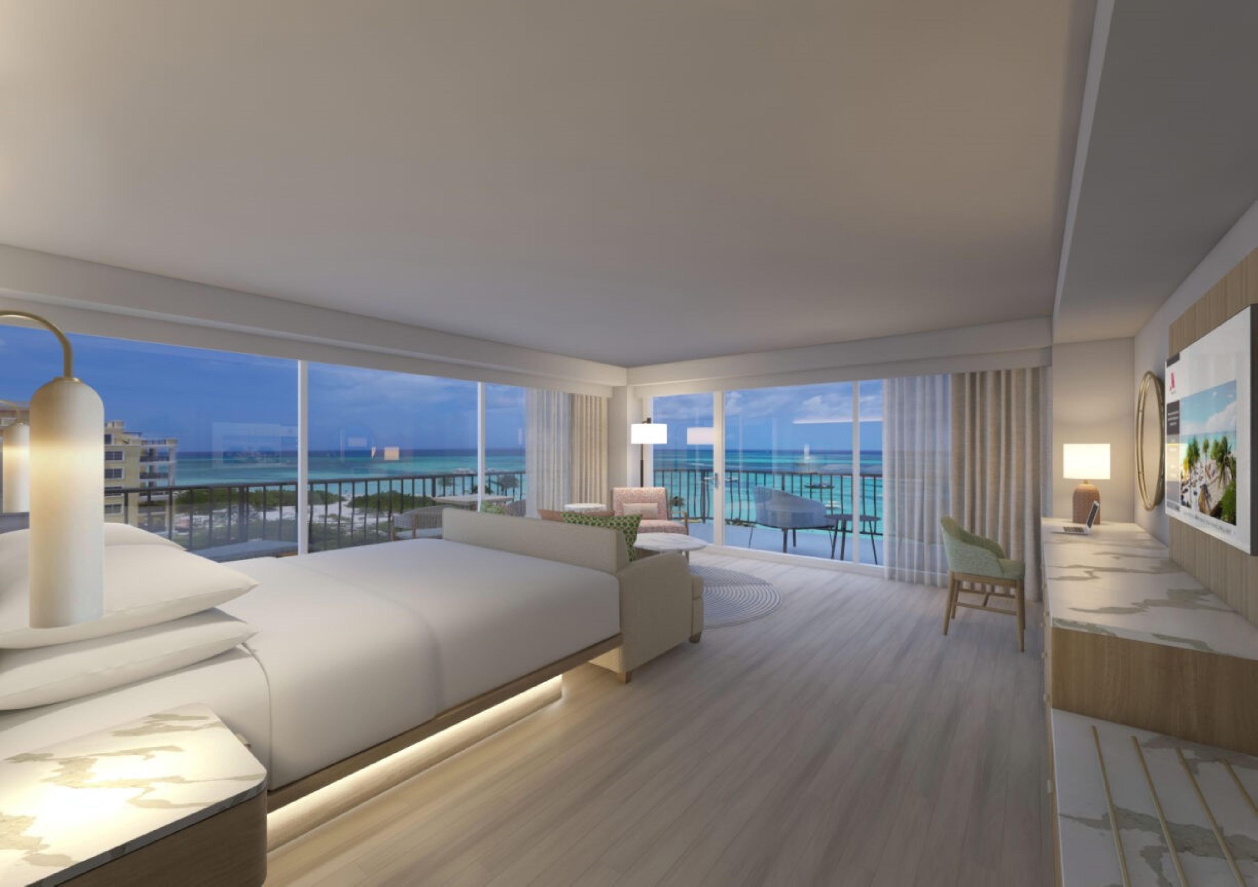 1 King bed, sofa bed, ocean view