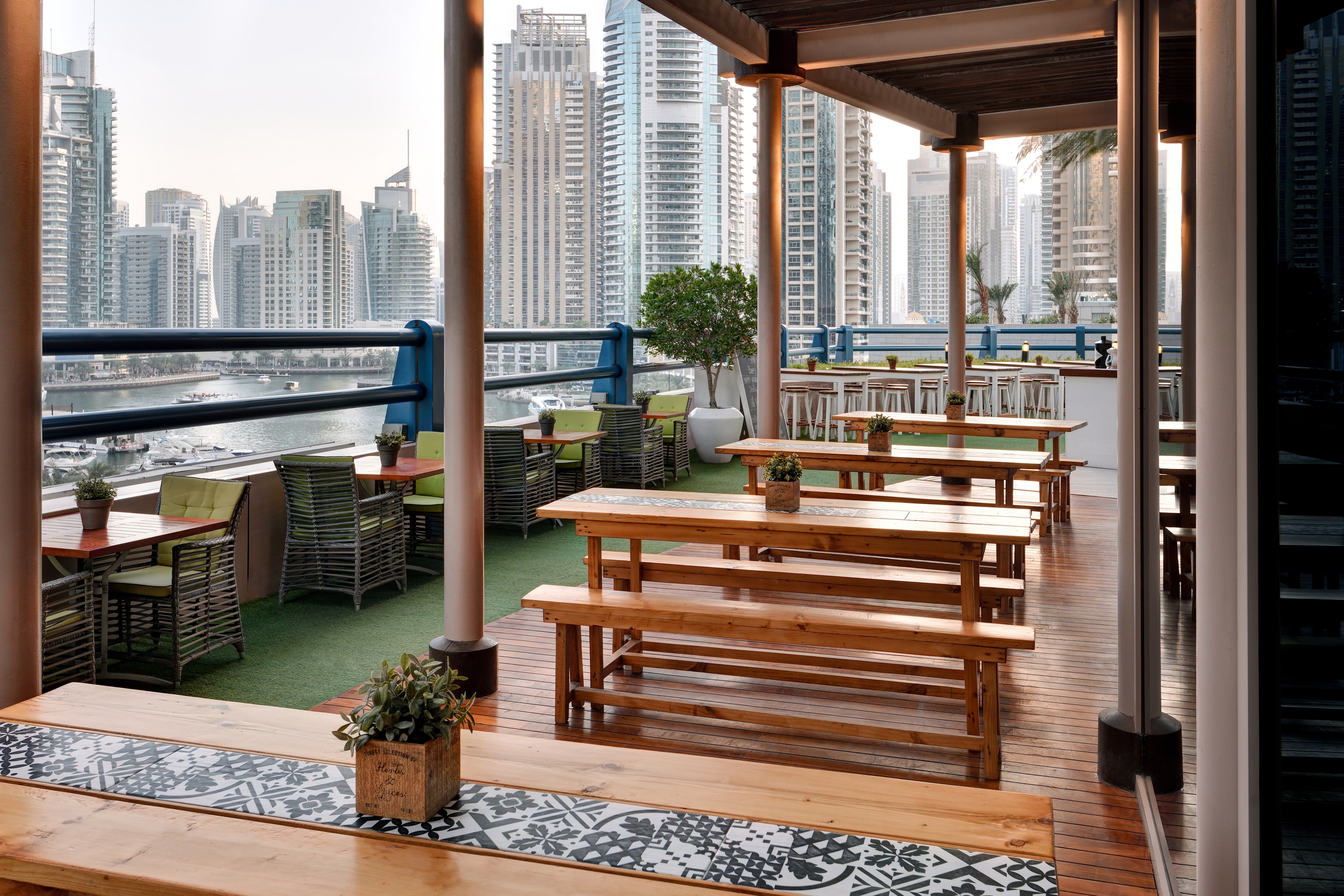Outdoor patio seating