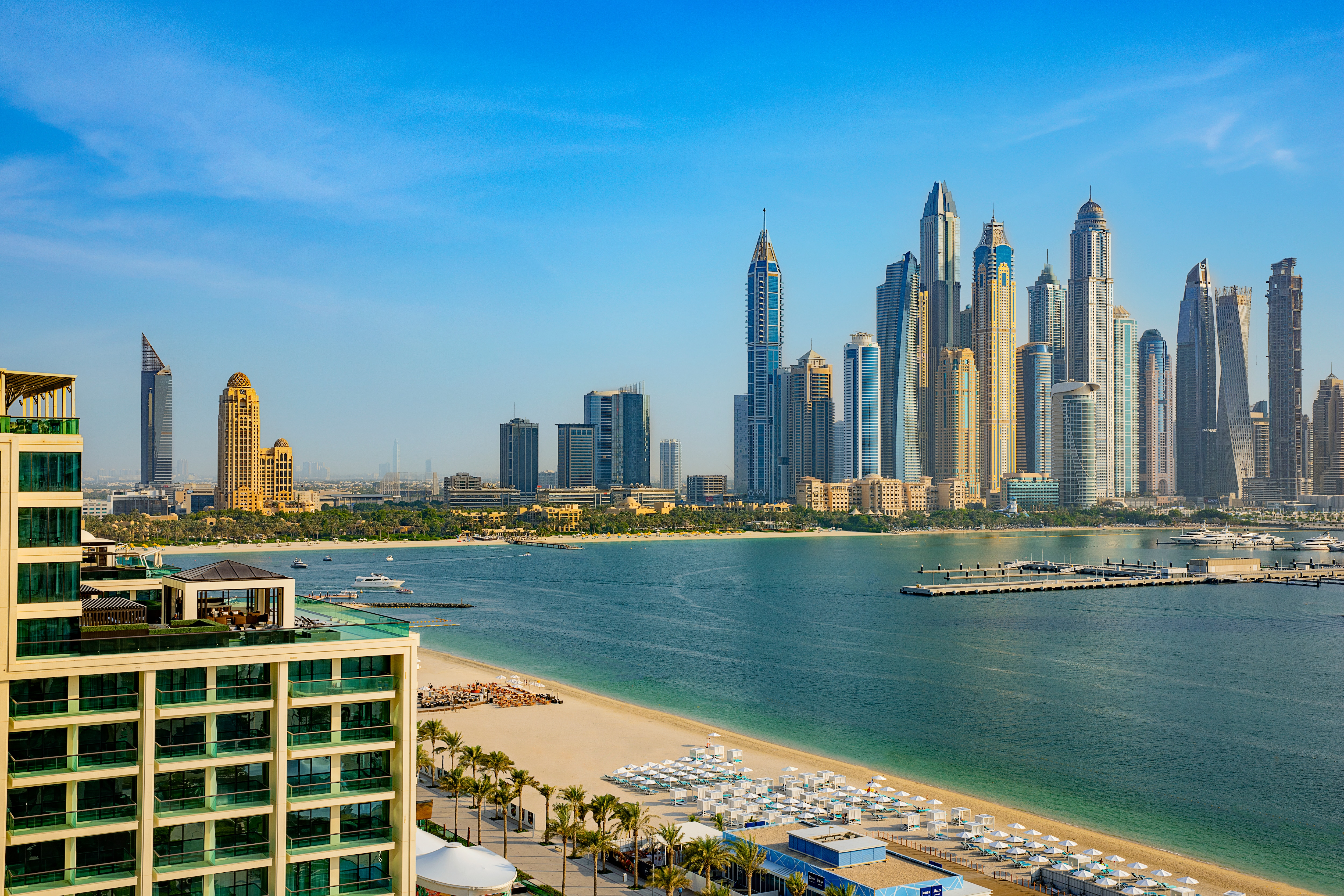 Dubai Marina Blick auf den Hafen von Dubai