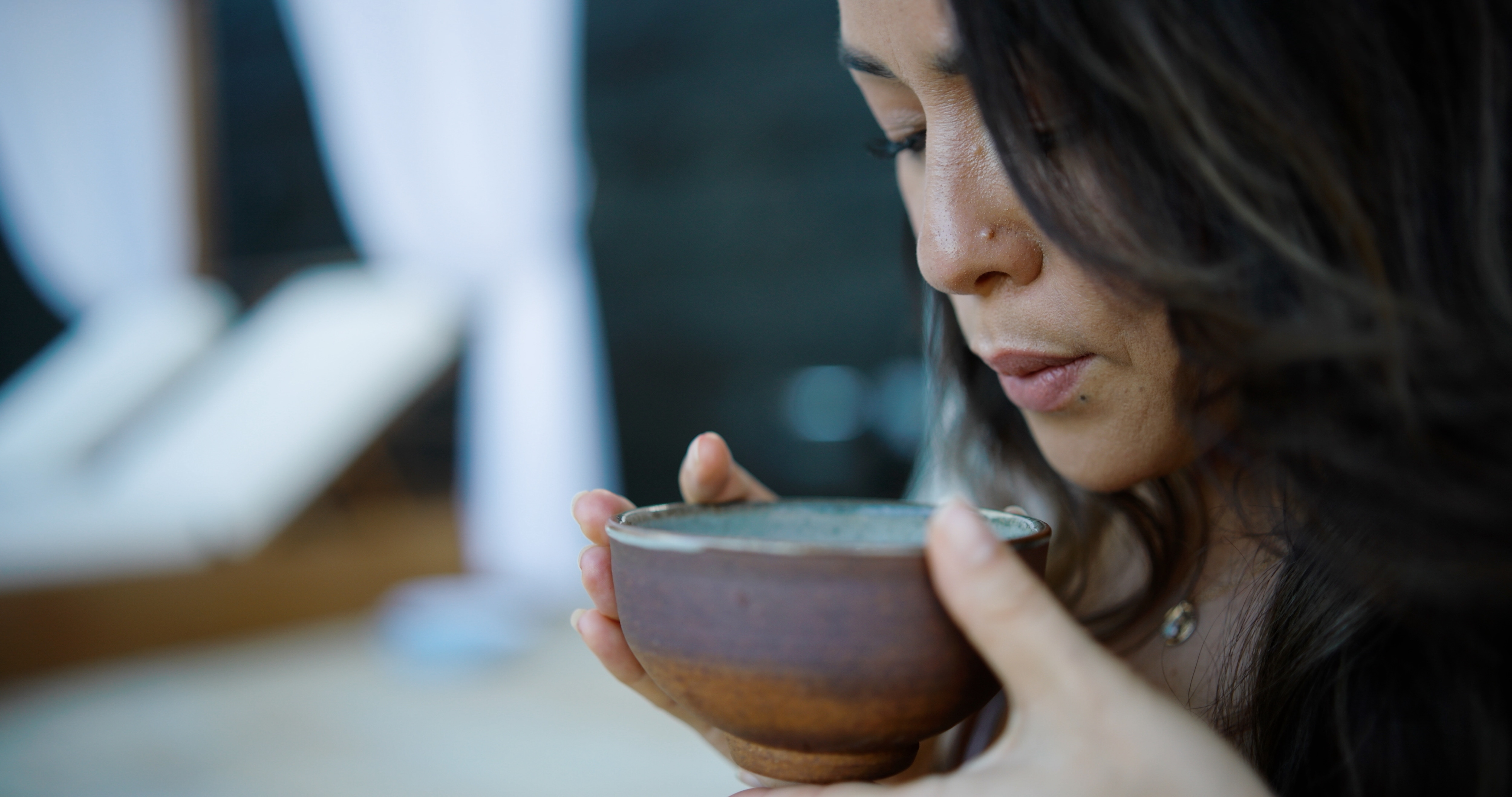 Guest Enjoying Tea