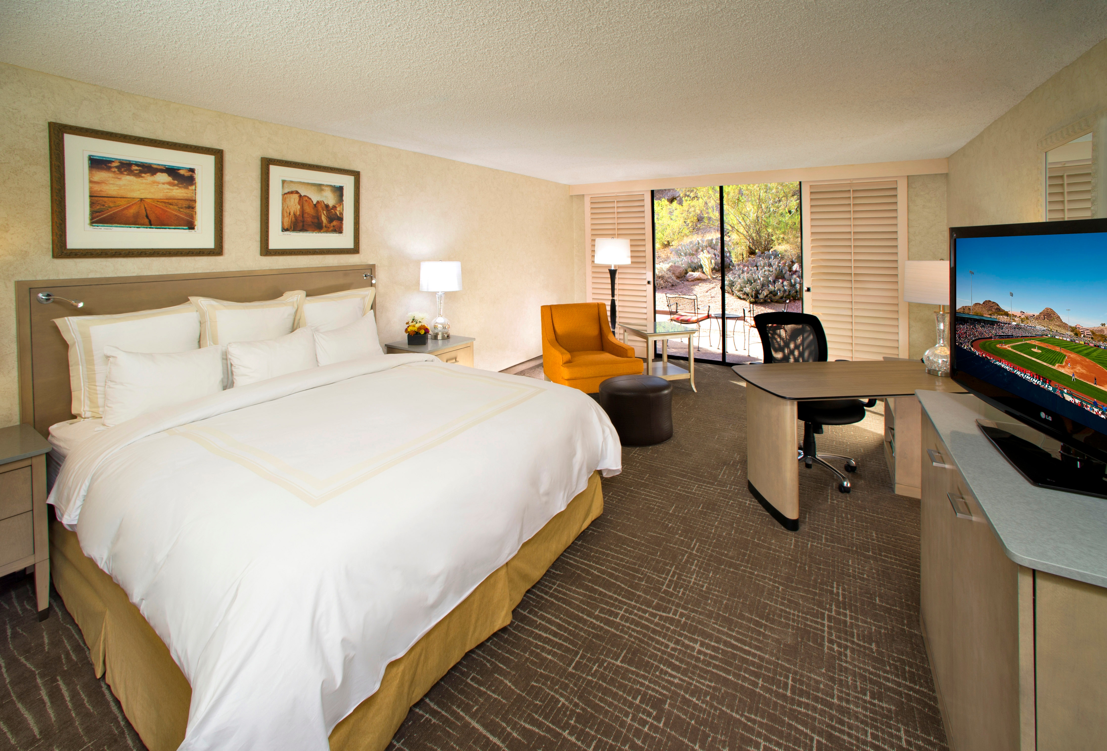 It's easy to relax and be productive with special touches like high-speed Internet access and ergonomic work chairs with deskâ  s located in every guest room. All resort style guest accommodations are equipped with wired and wireless high-speed Interne...