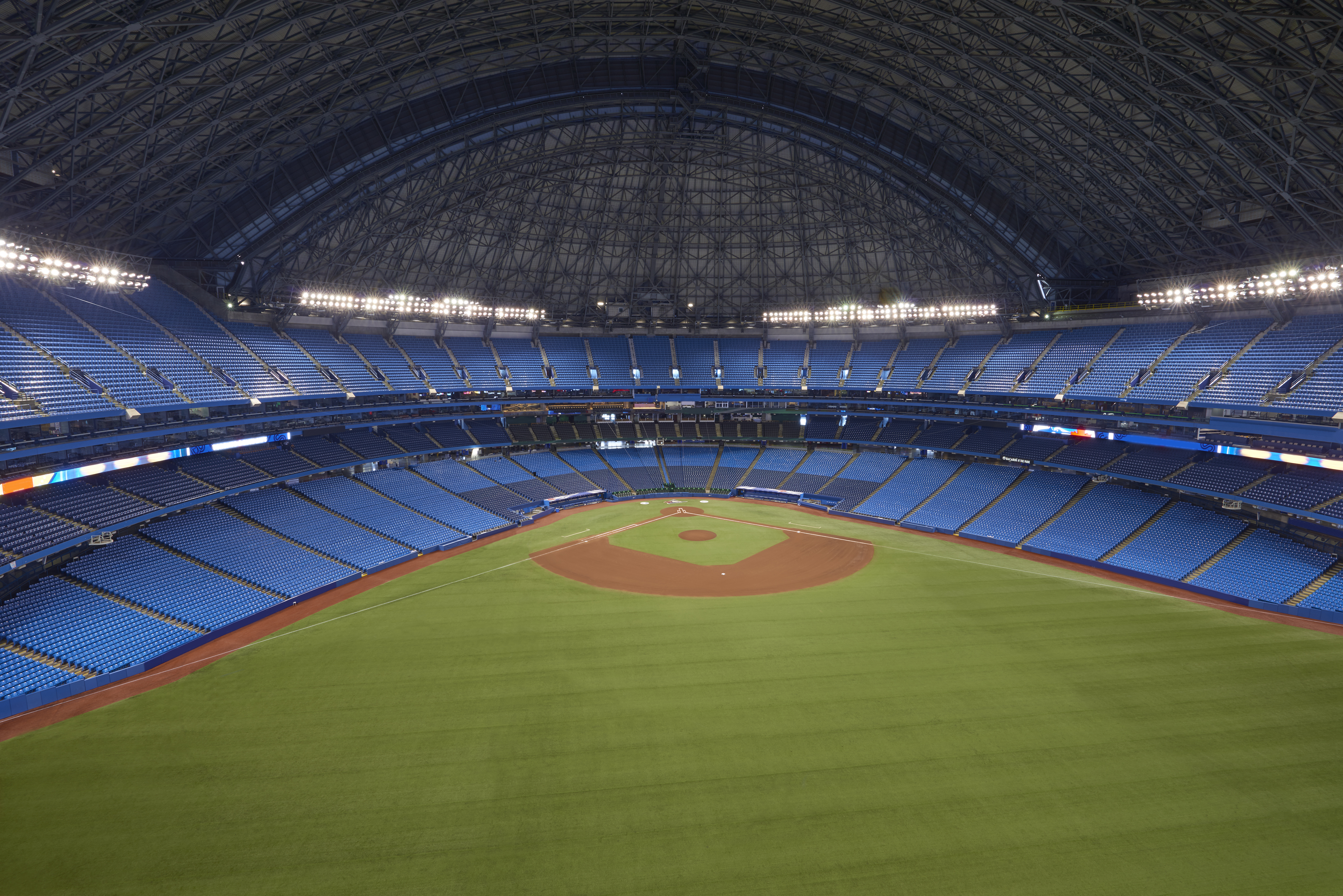 Views of baseball games at Rogers Centre