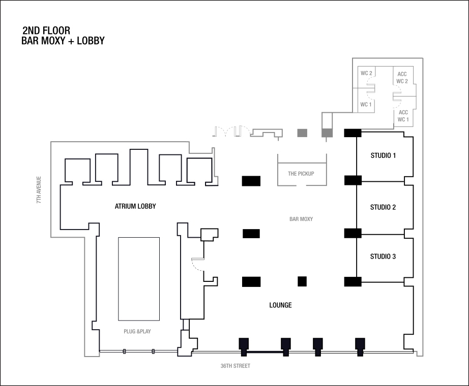 ミーティングルームのフロアープラン