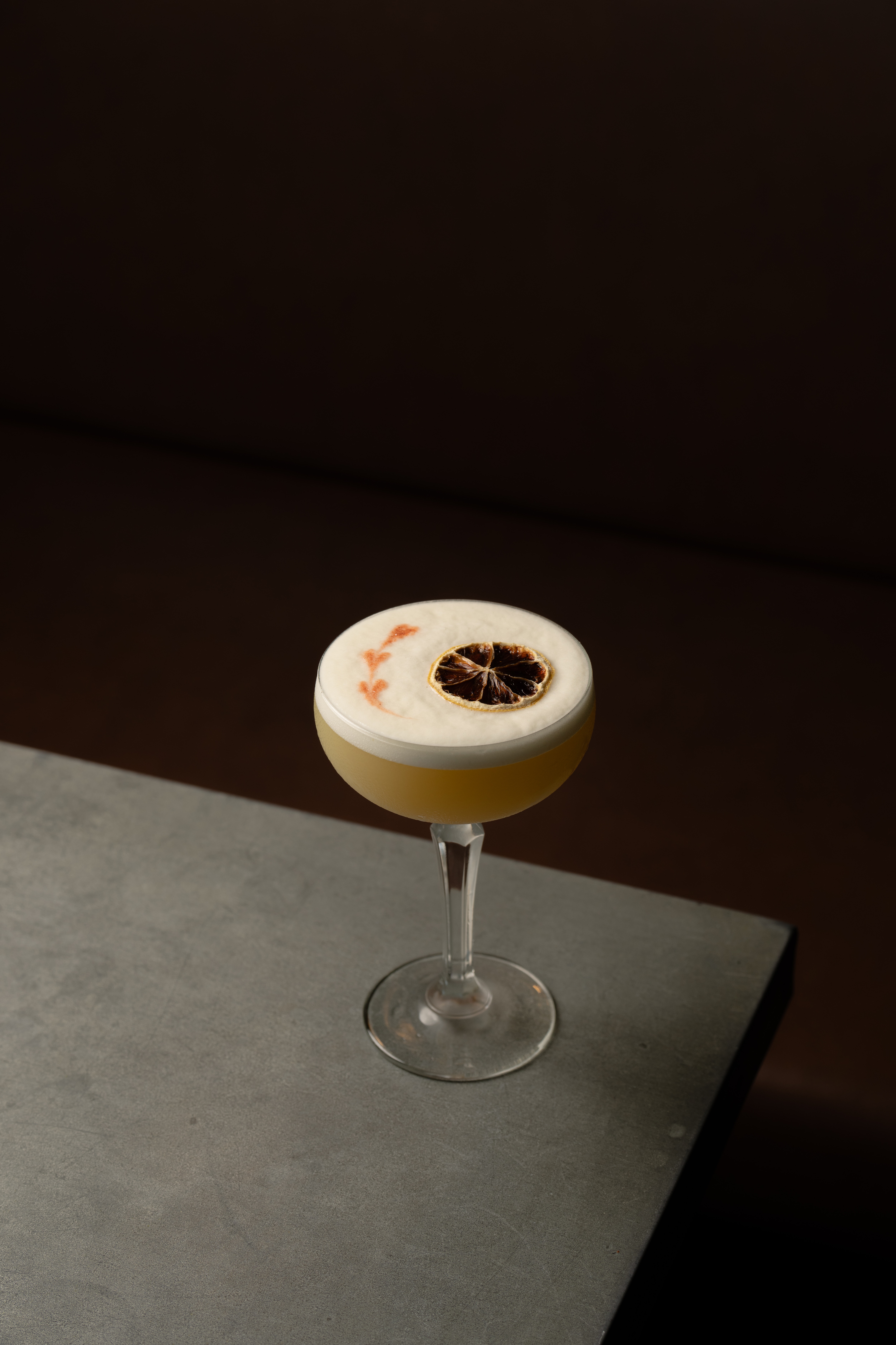 Special cocktail on bar table