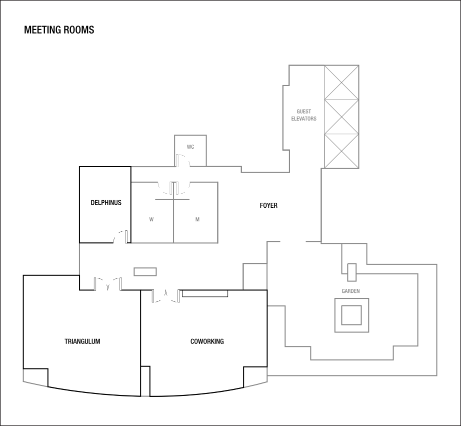 Plantas da sala de reuniões