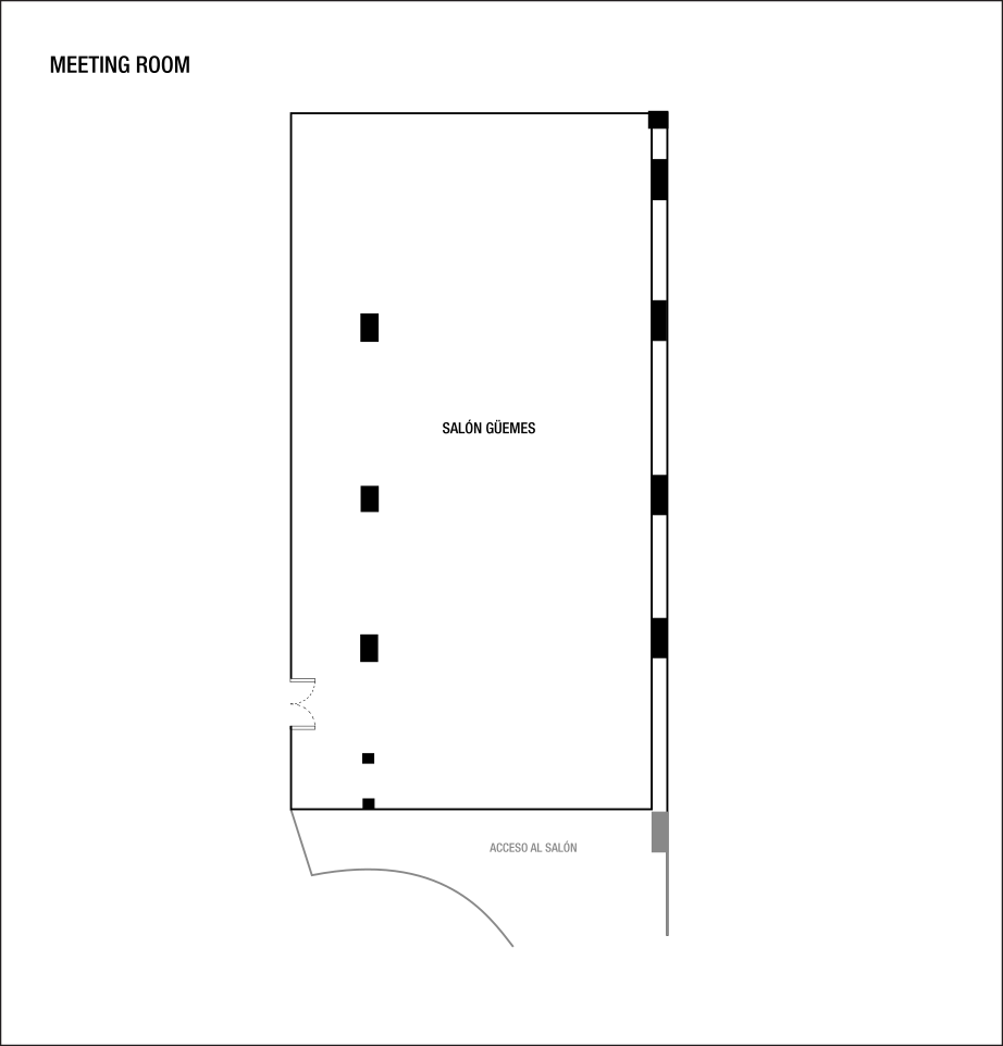 Planos de planta de sala de reuniones