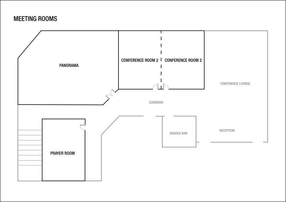 مخططات طابق قاعة الاجتماعات