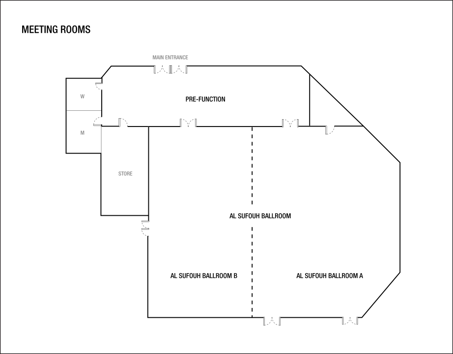 مخططات طابق قاعة الاجتماعات