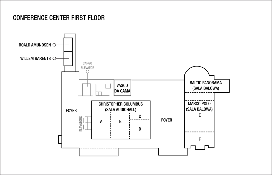 Plany pięter z salami konferencyjnymi