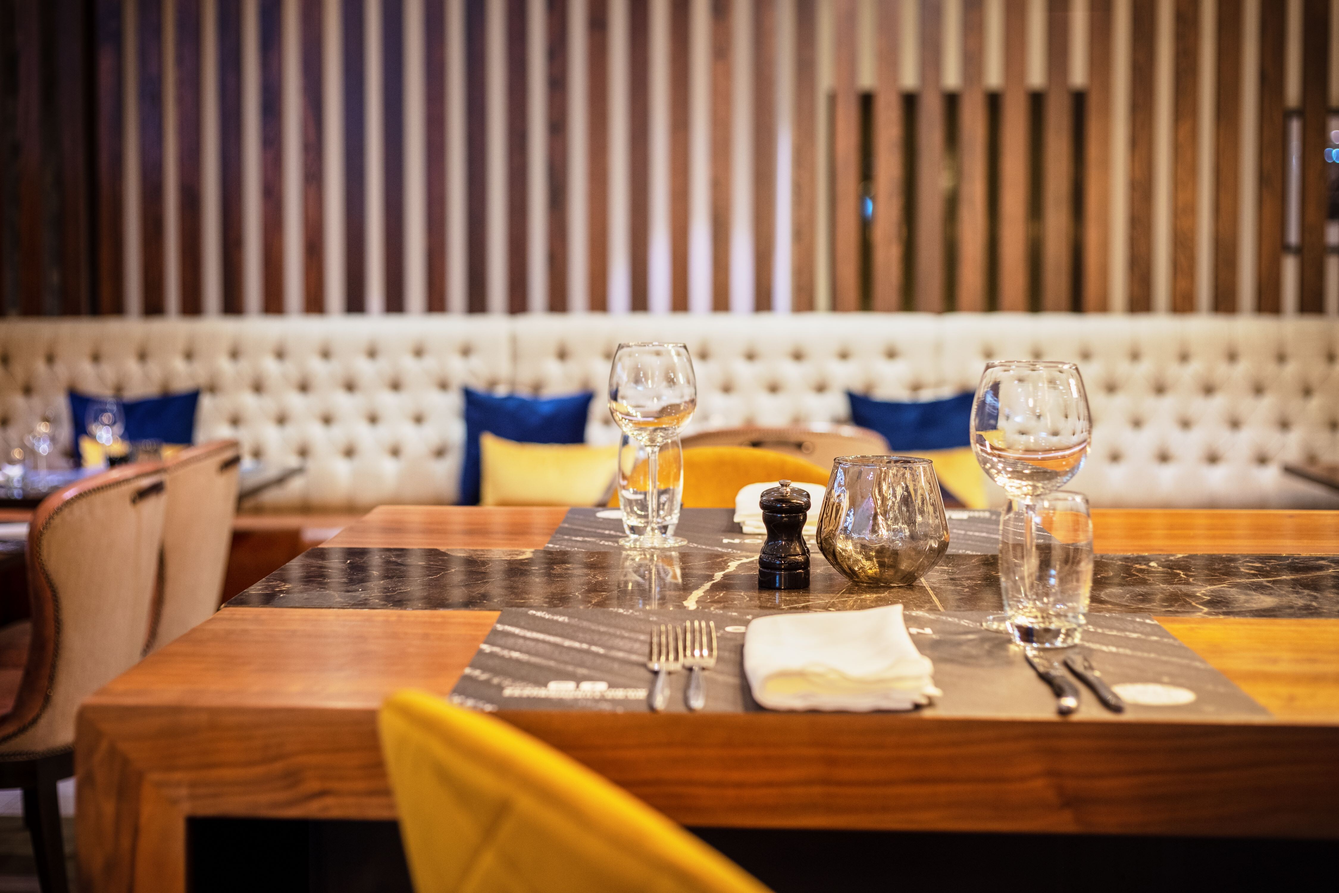 Cast Iron Steakhouse table setting.