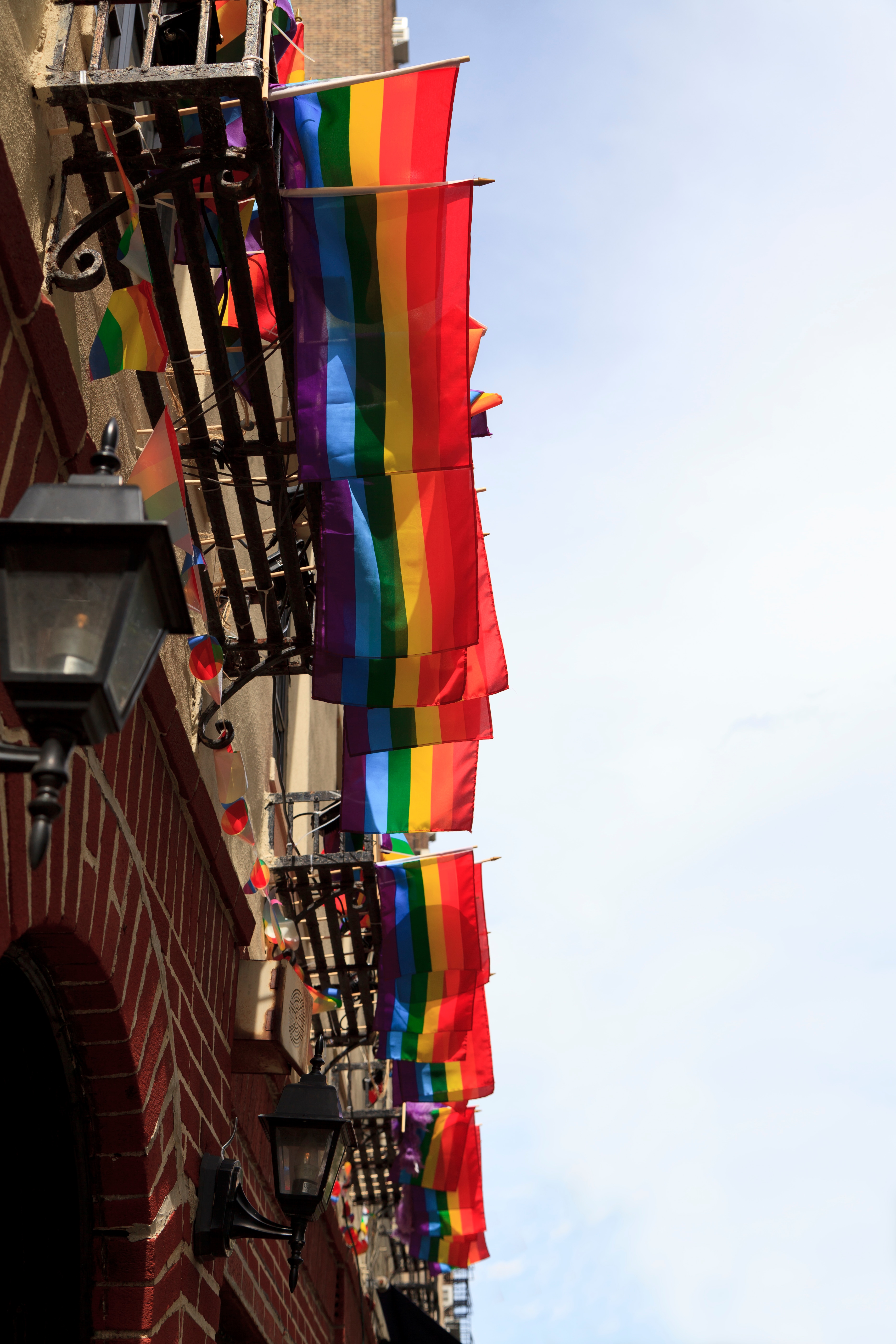 Transgender, Intellectual Property, Gay Rights, Inn, Nightclub, Facade, Lower Manhattan, Greenwich Village, Law, Harmony, Love, Pride, Cultures, Urban Scene, Front View, Lesbian, Gay Man, Homosexual, Manhattan - New York City, New York City, New York State, USA, Rainbow, City, Stonewall, Stonewall Inn, Transsexual