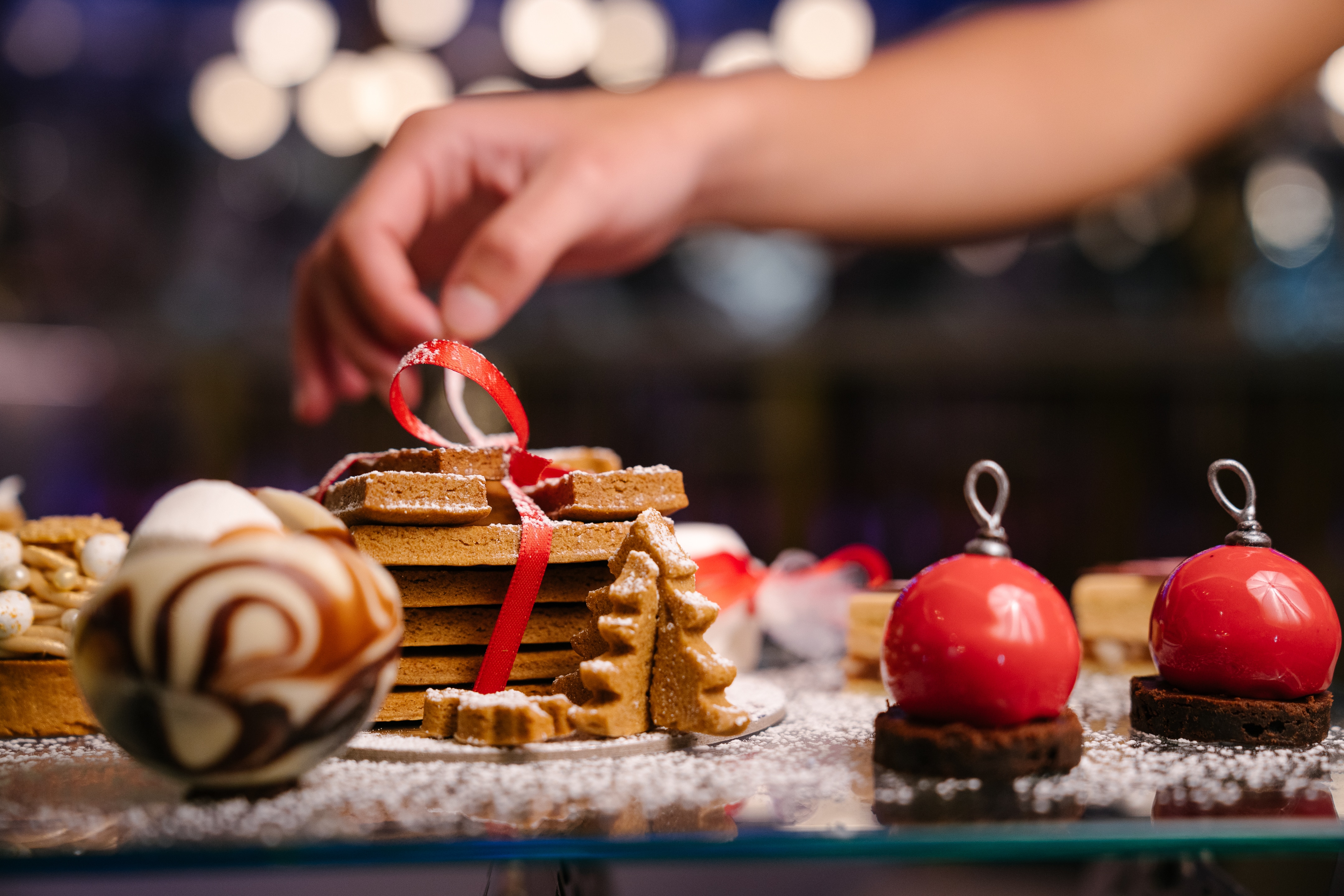 Sweet elements of a holiday high tea