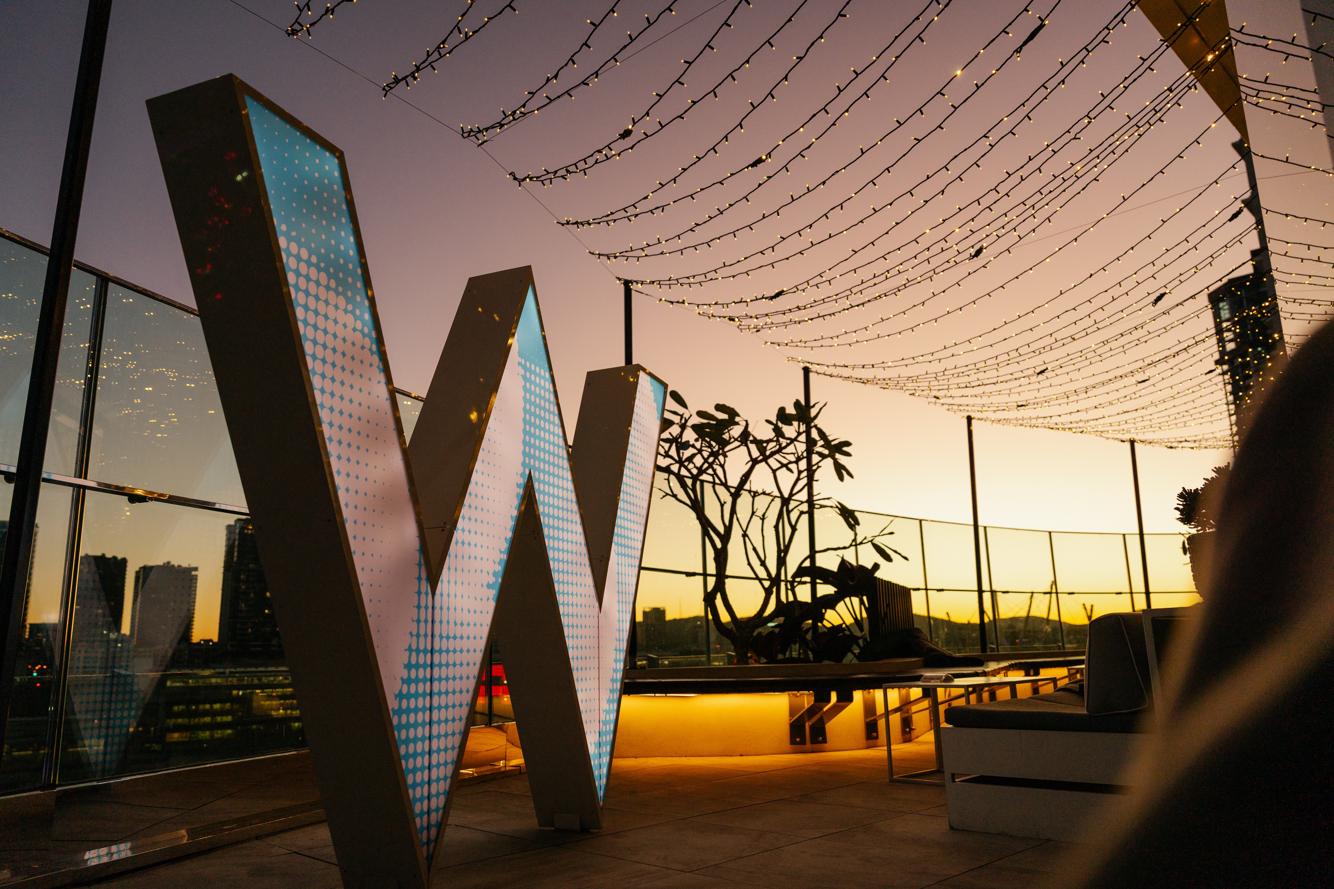 Winter sunset at W Brisbane