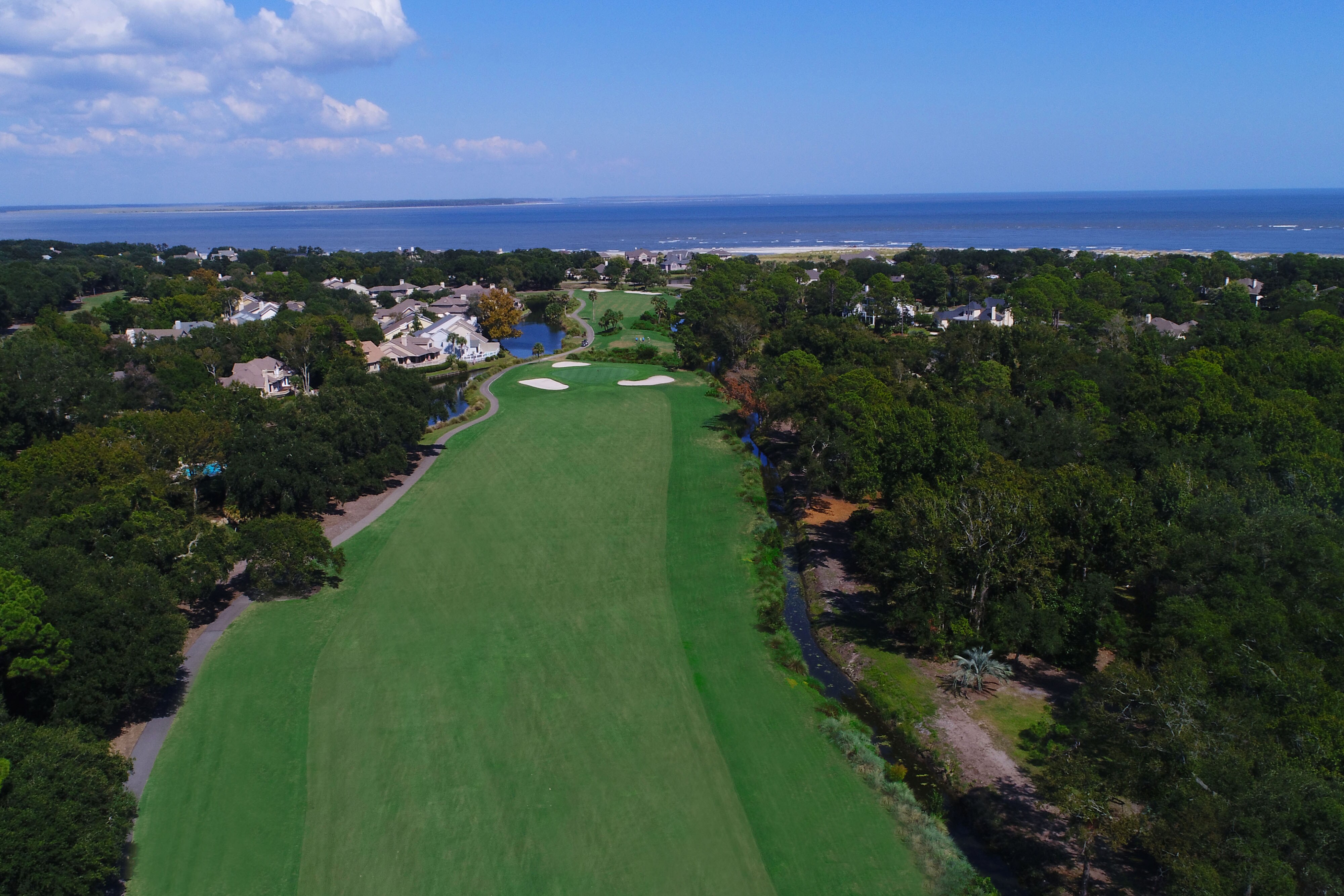 Golf course aerial view