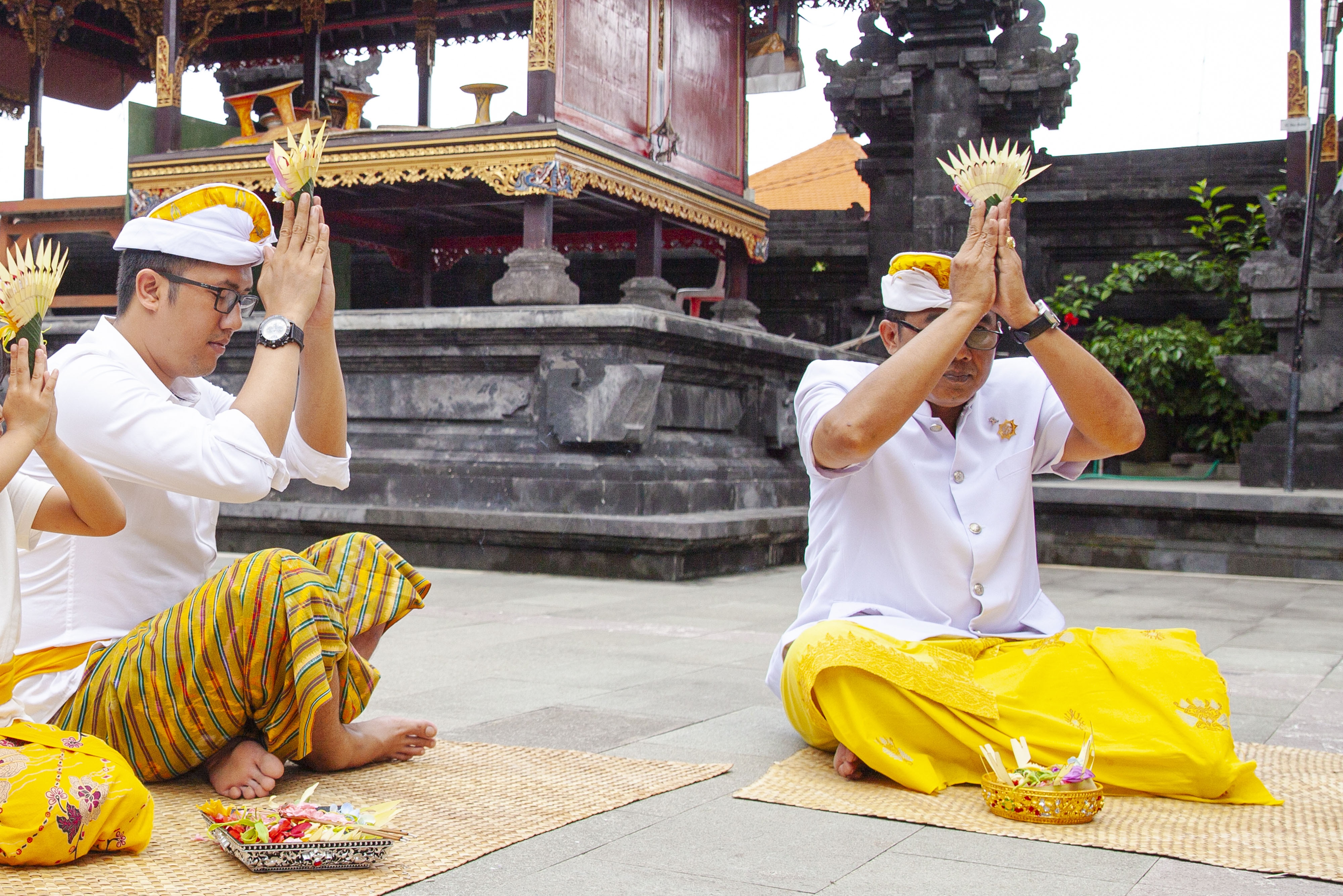 Group Meditation at Balinese Temple
