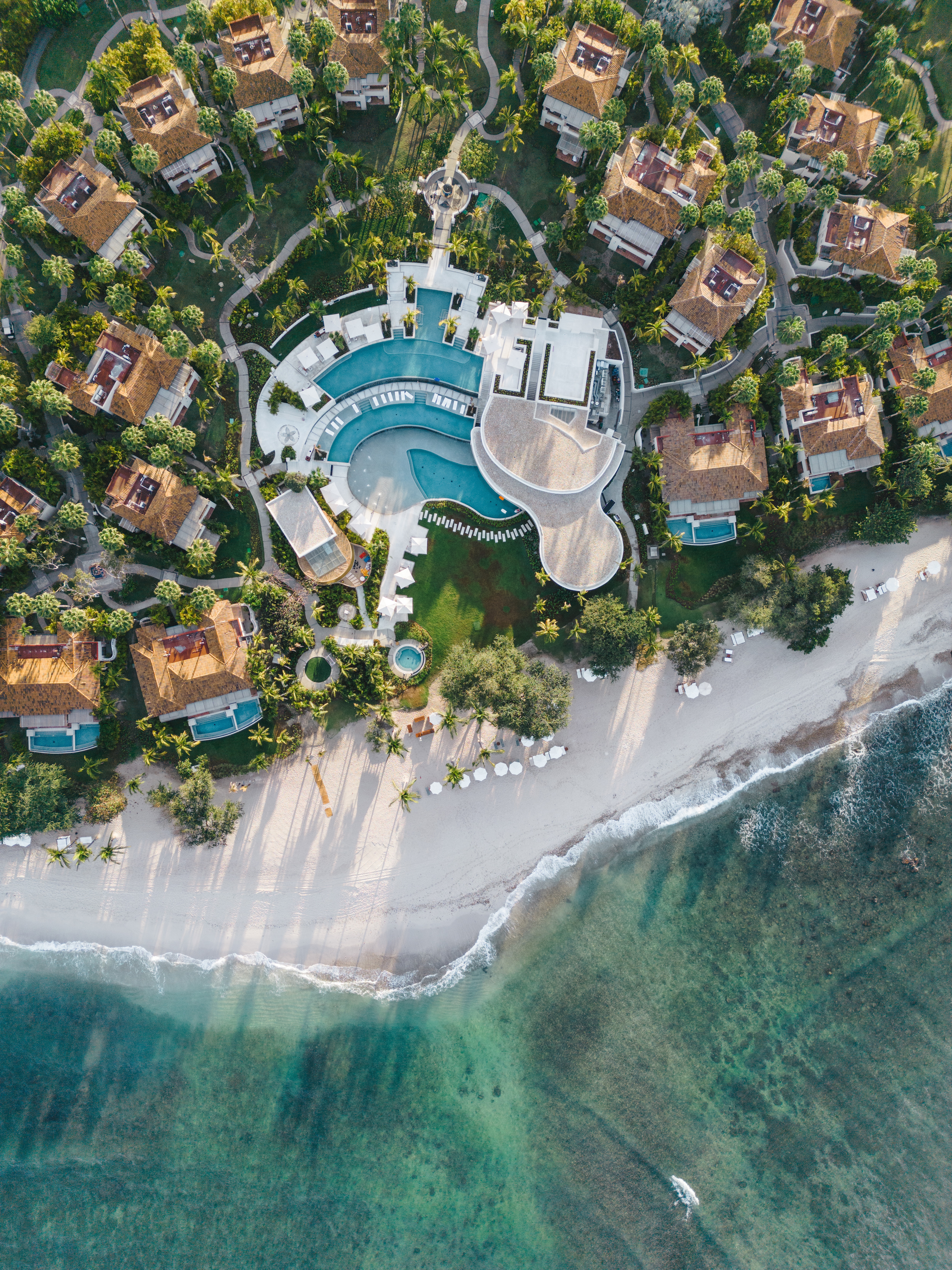 Aerial view of resort