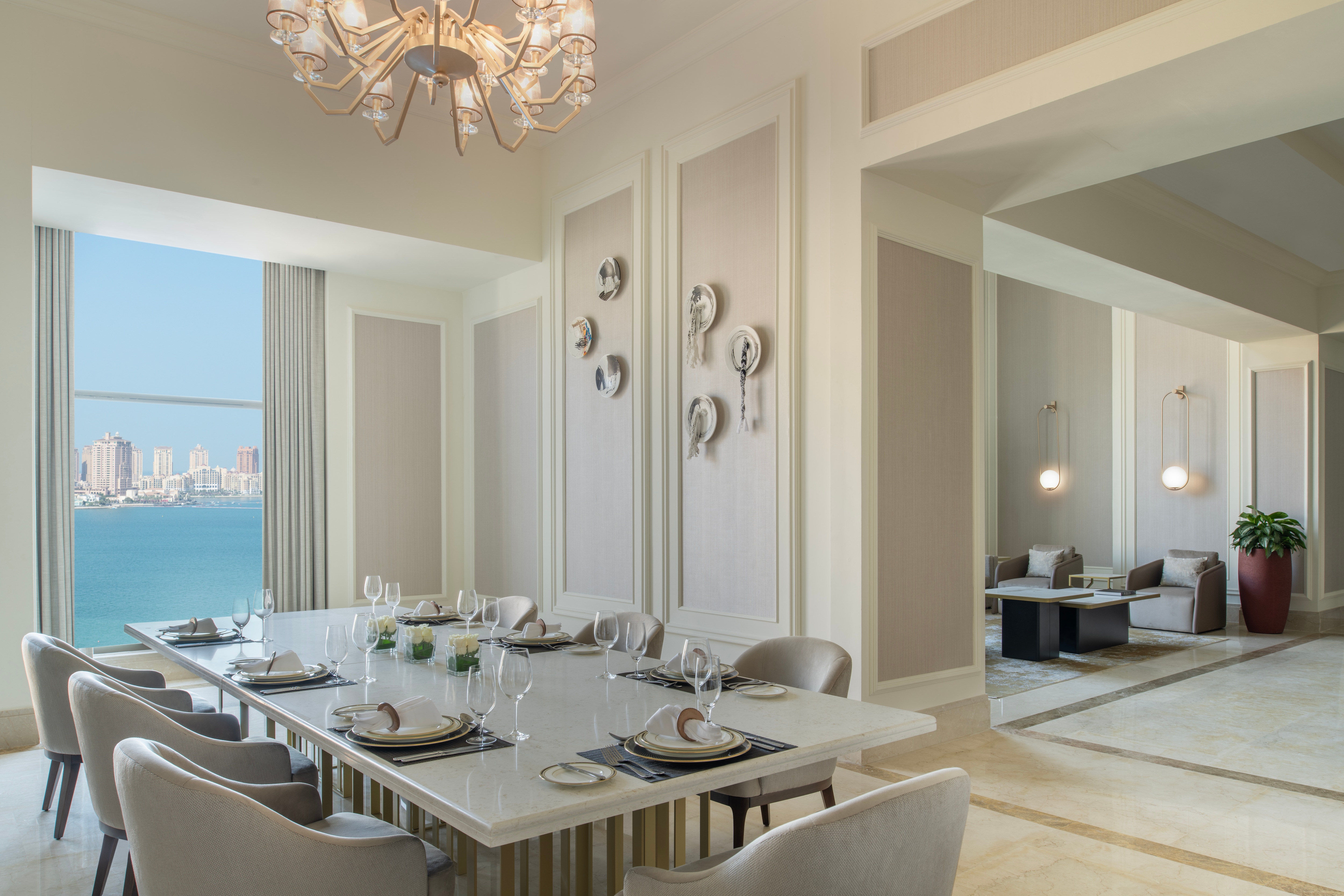 Dining room overlooking water