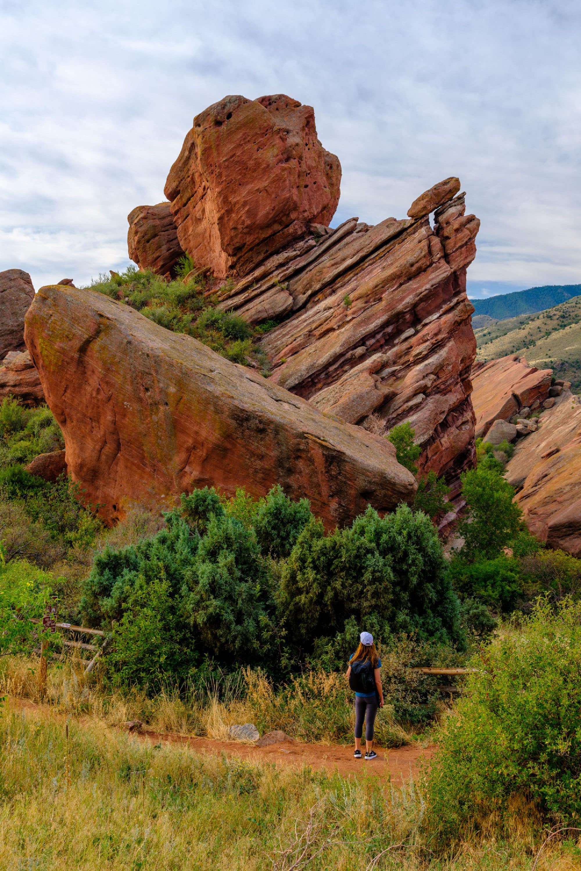large boulder on a walking path