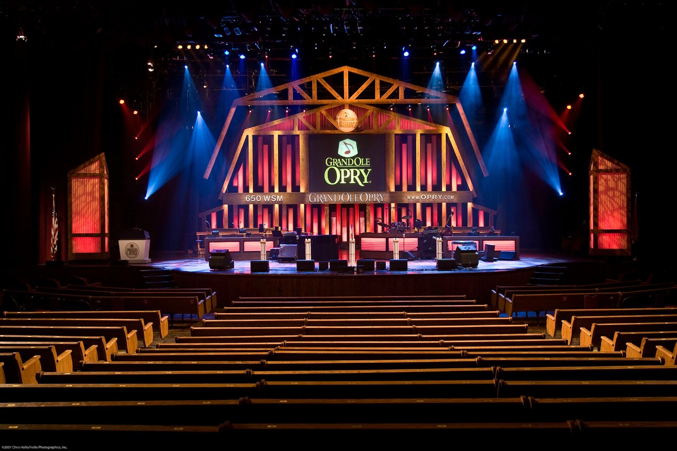 Grand ole Opry stage lit up