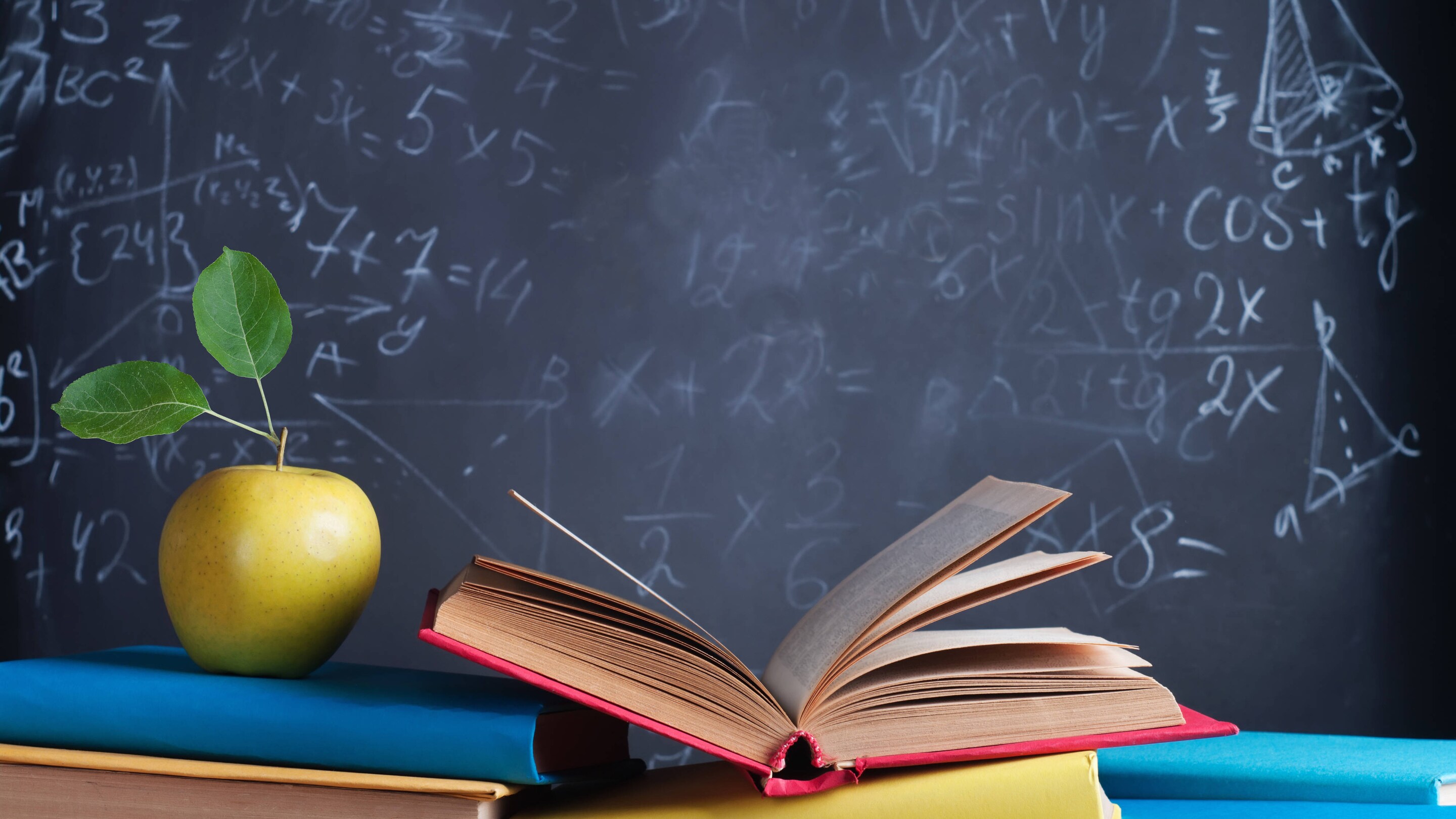 Blackboard and books Image