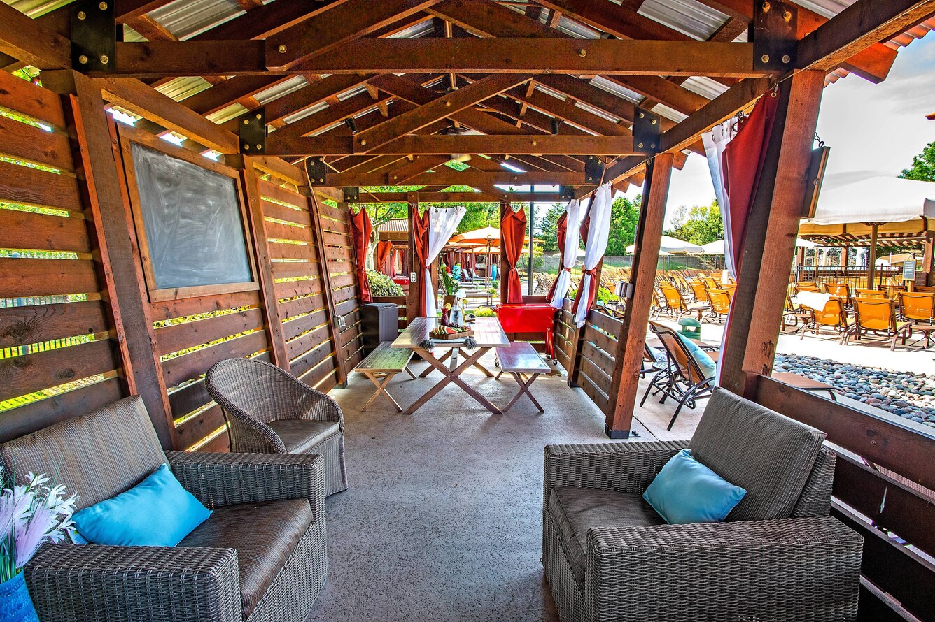 Cabana with chairs
