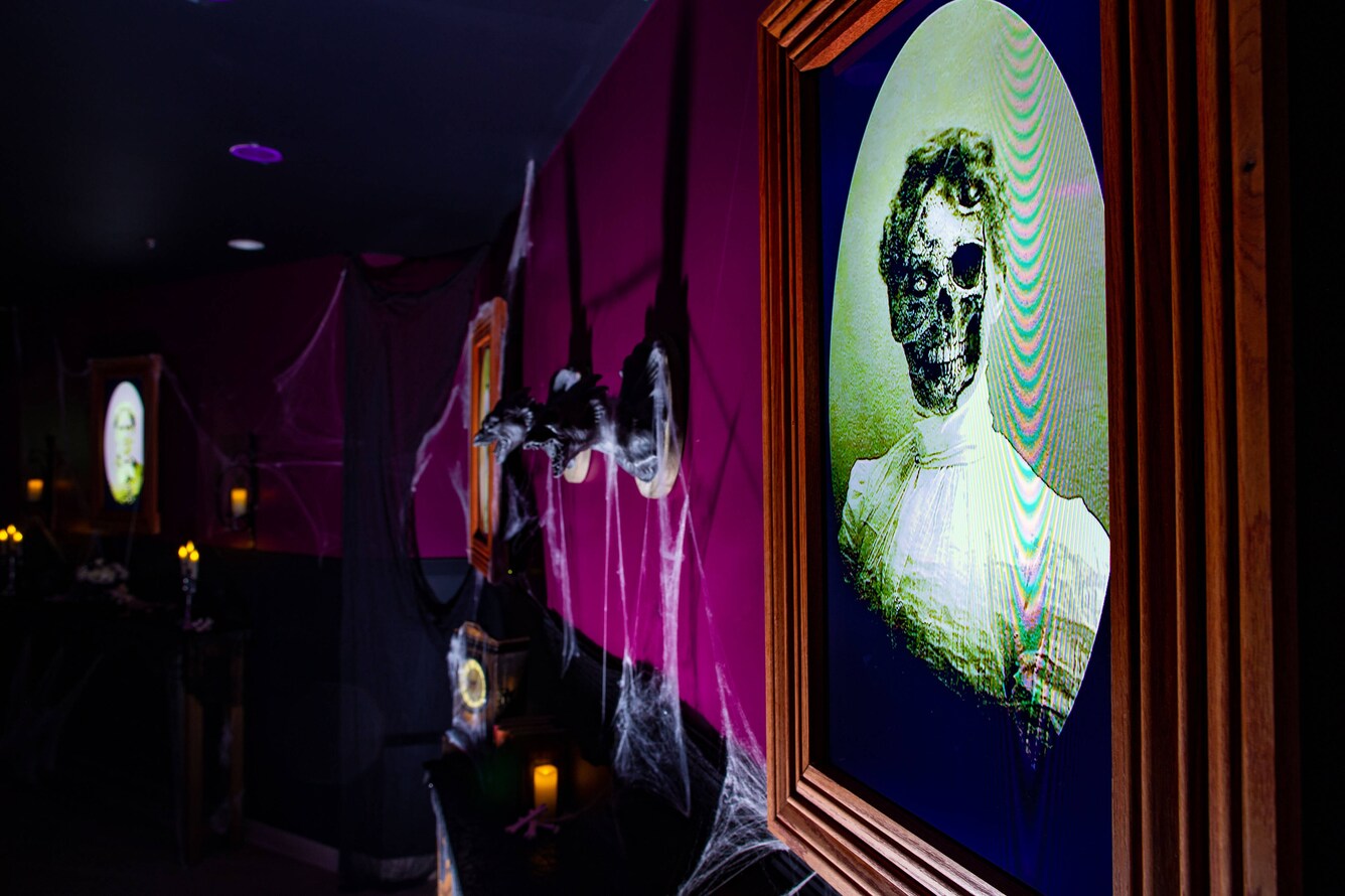 wall for the spookeasy with zombie image