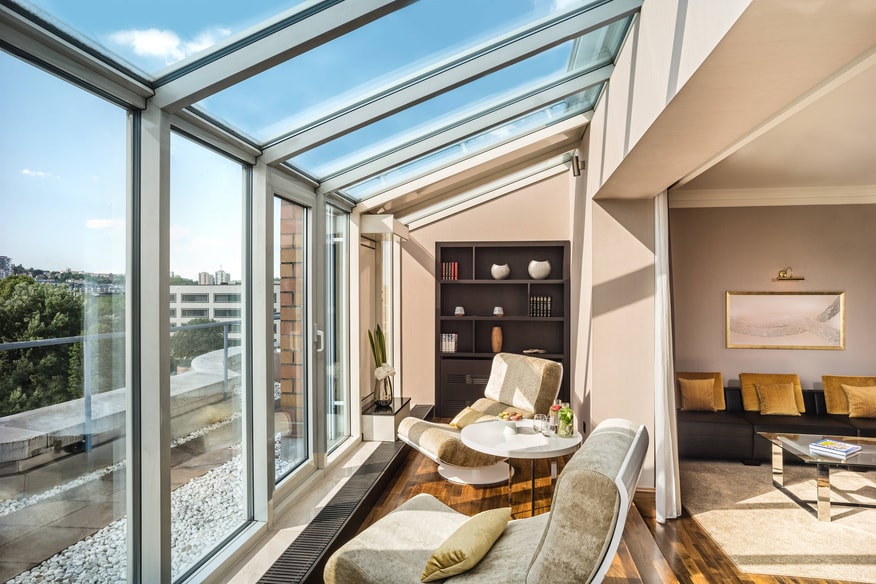 large window view from sitting area