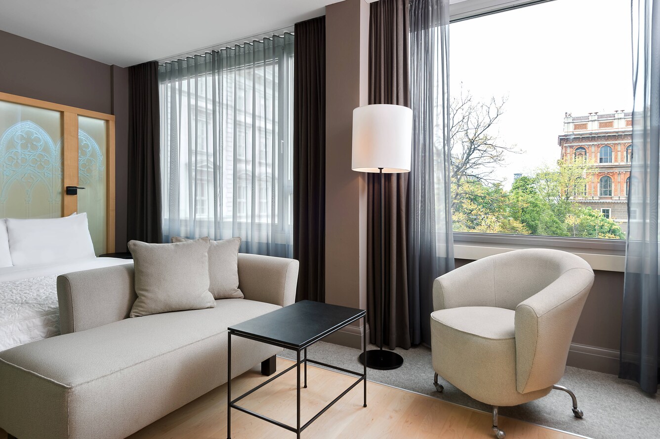 room with sitting area and window
