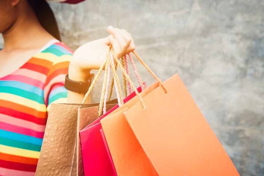 Woman with shopping bags
