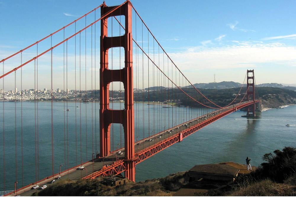 Ariel view of the Golden Gate Bridge